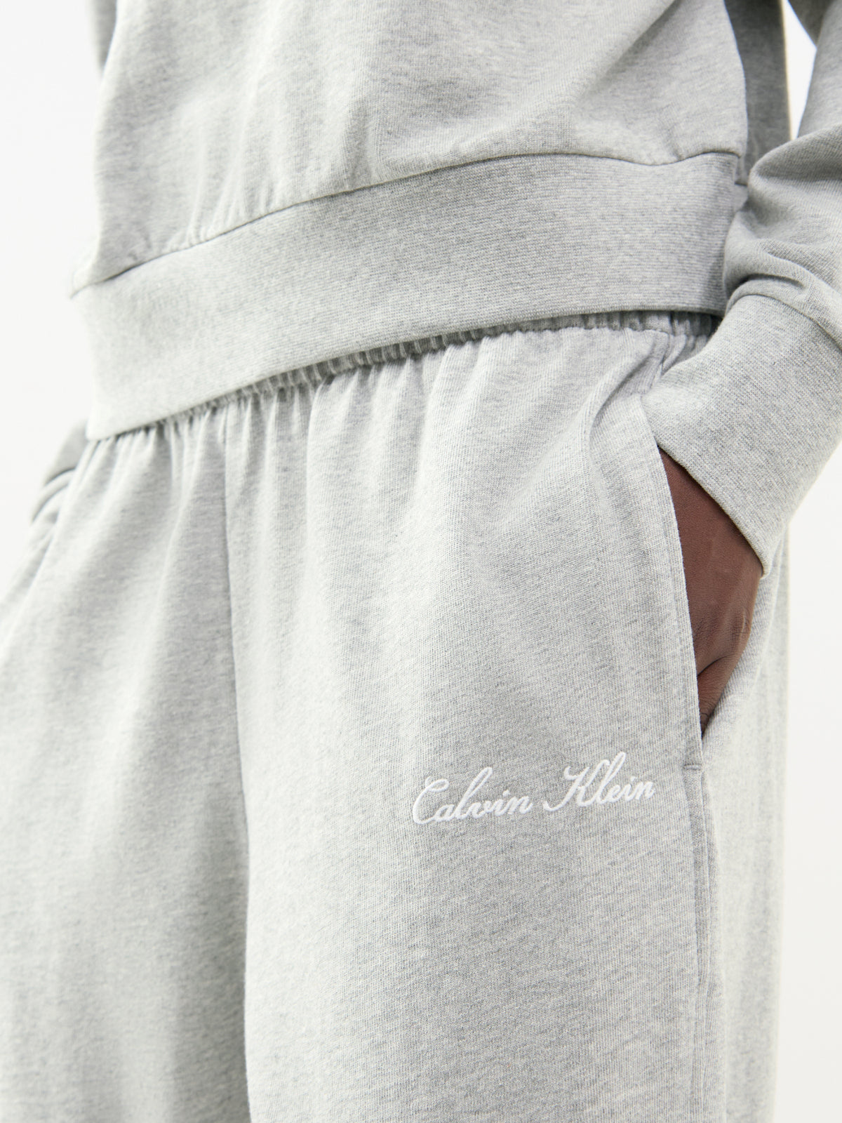 Logo Cotton Joggers - Grey