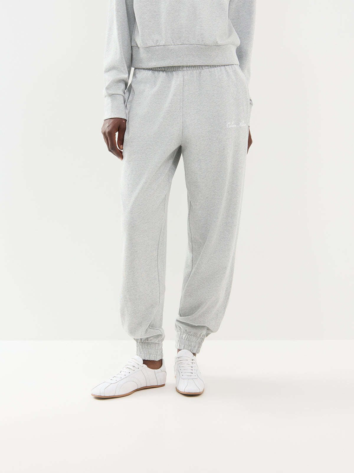 Logo Cotton Joggers - Grey