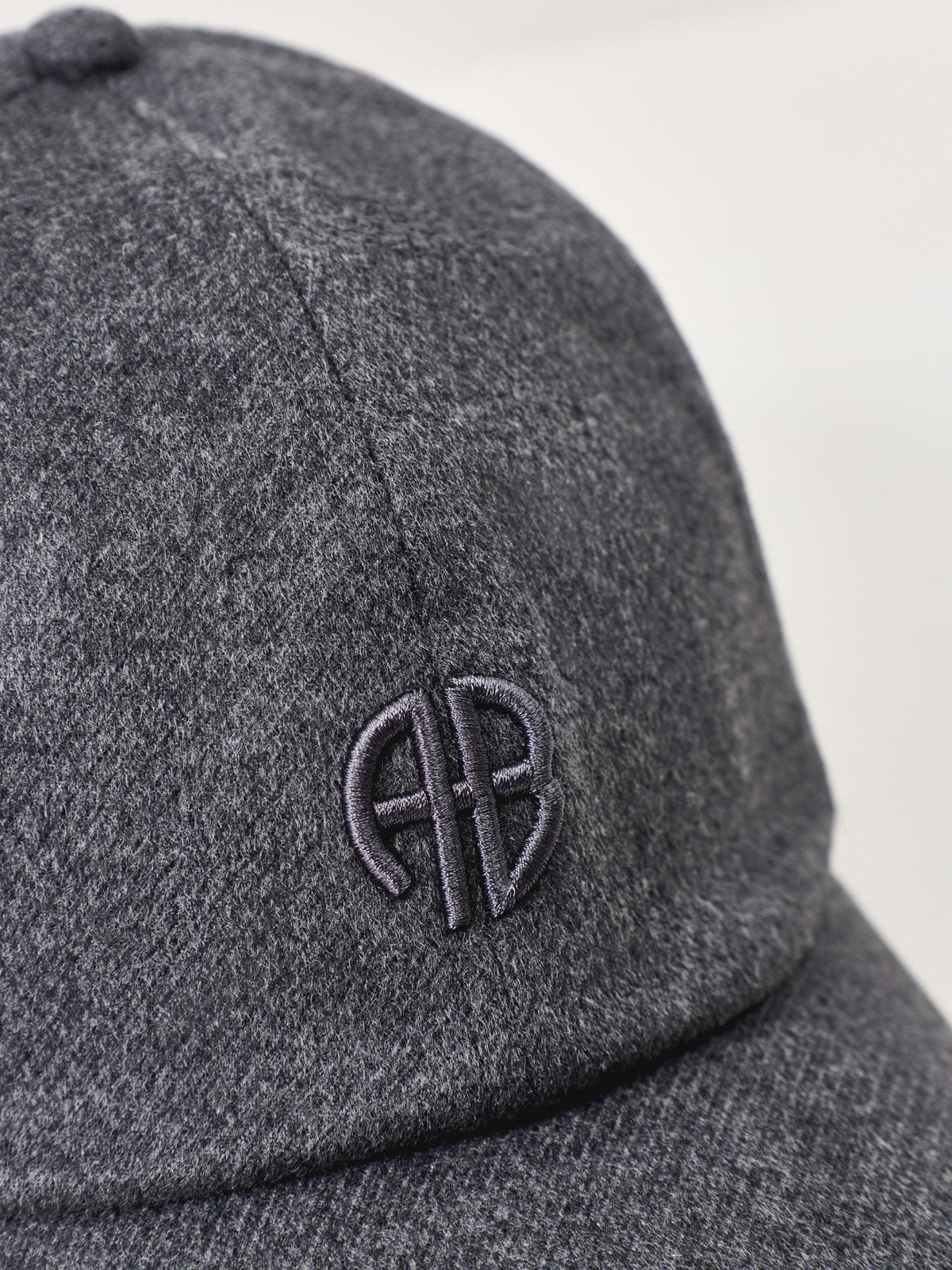 Wool Blend Jeremy Baseball Cap - Grey