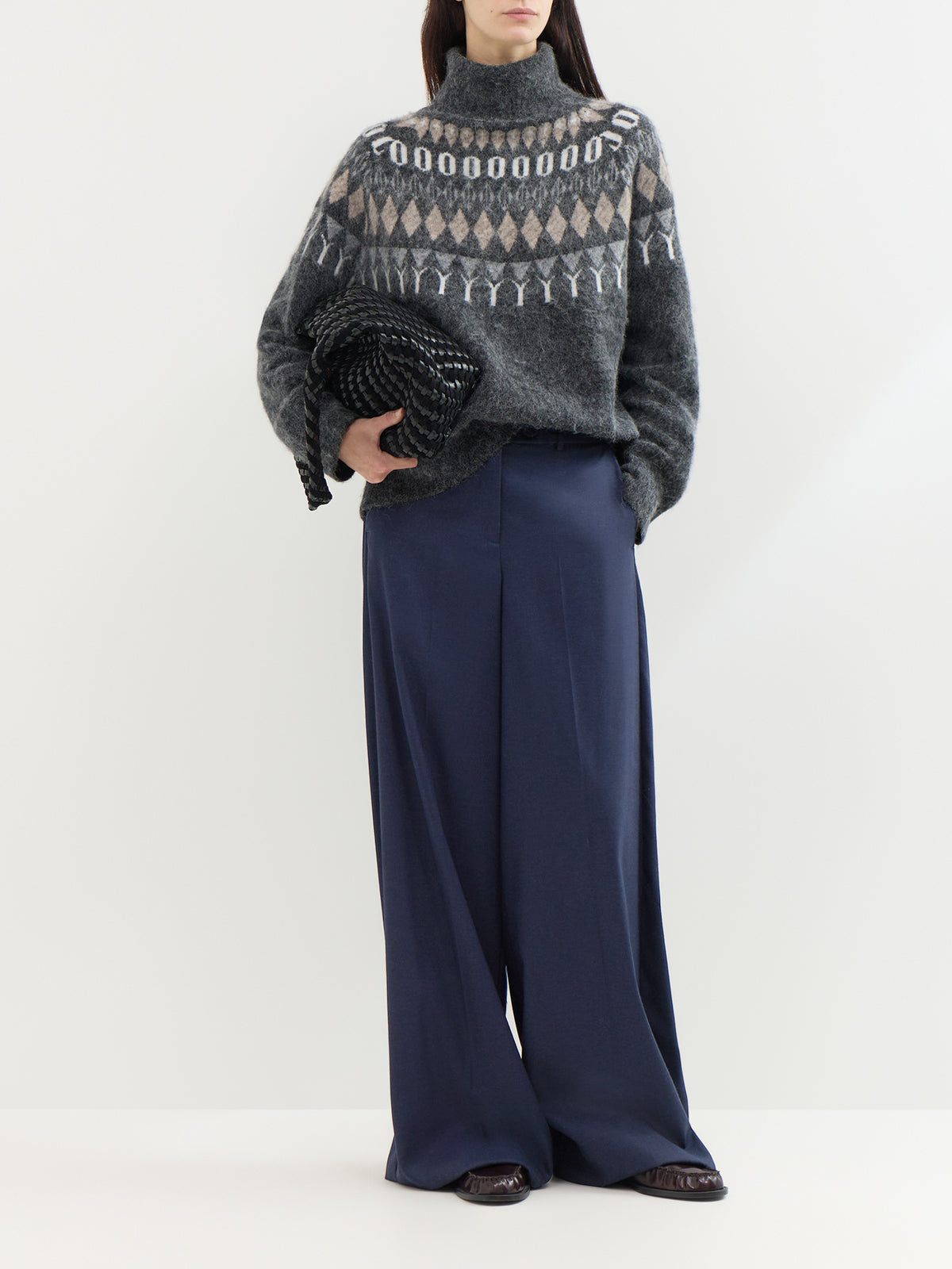 Reidar Collared Jumper - Charcoal