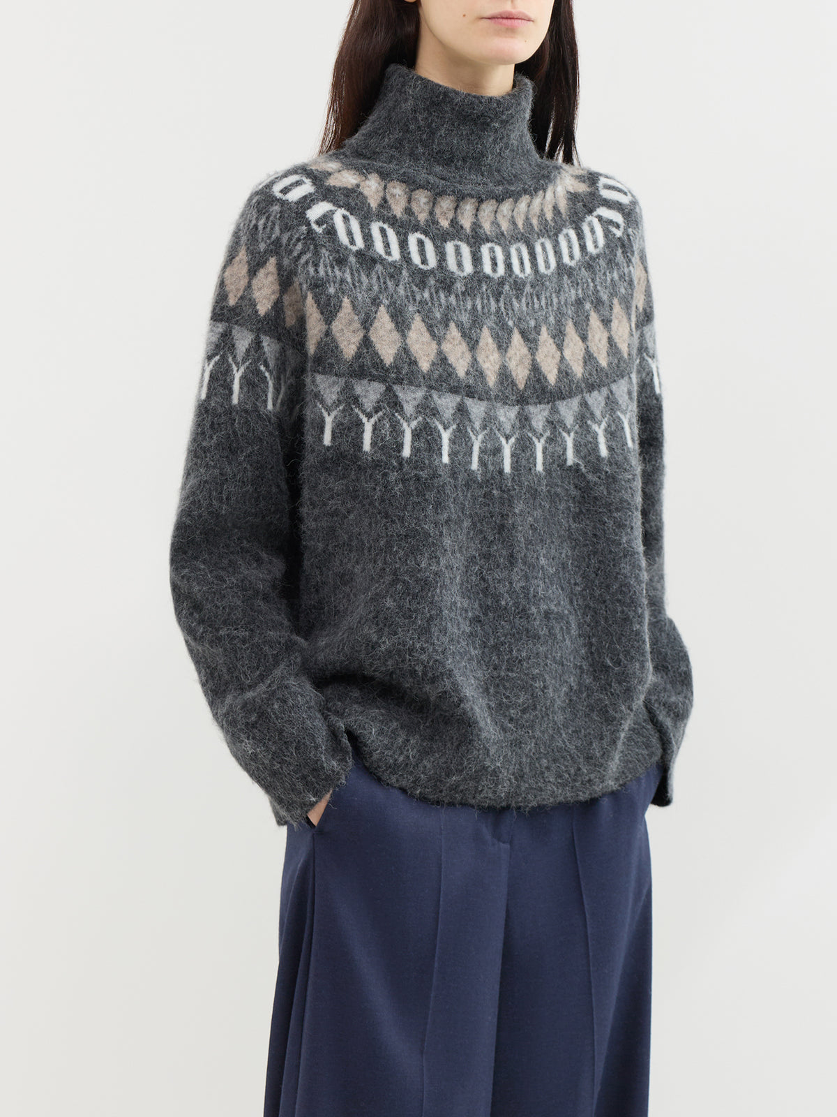 Reidar Collared Jumper - Charcoal
