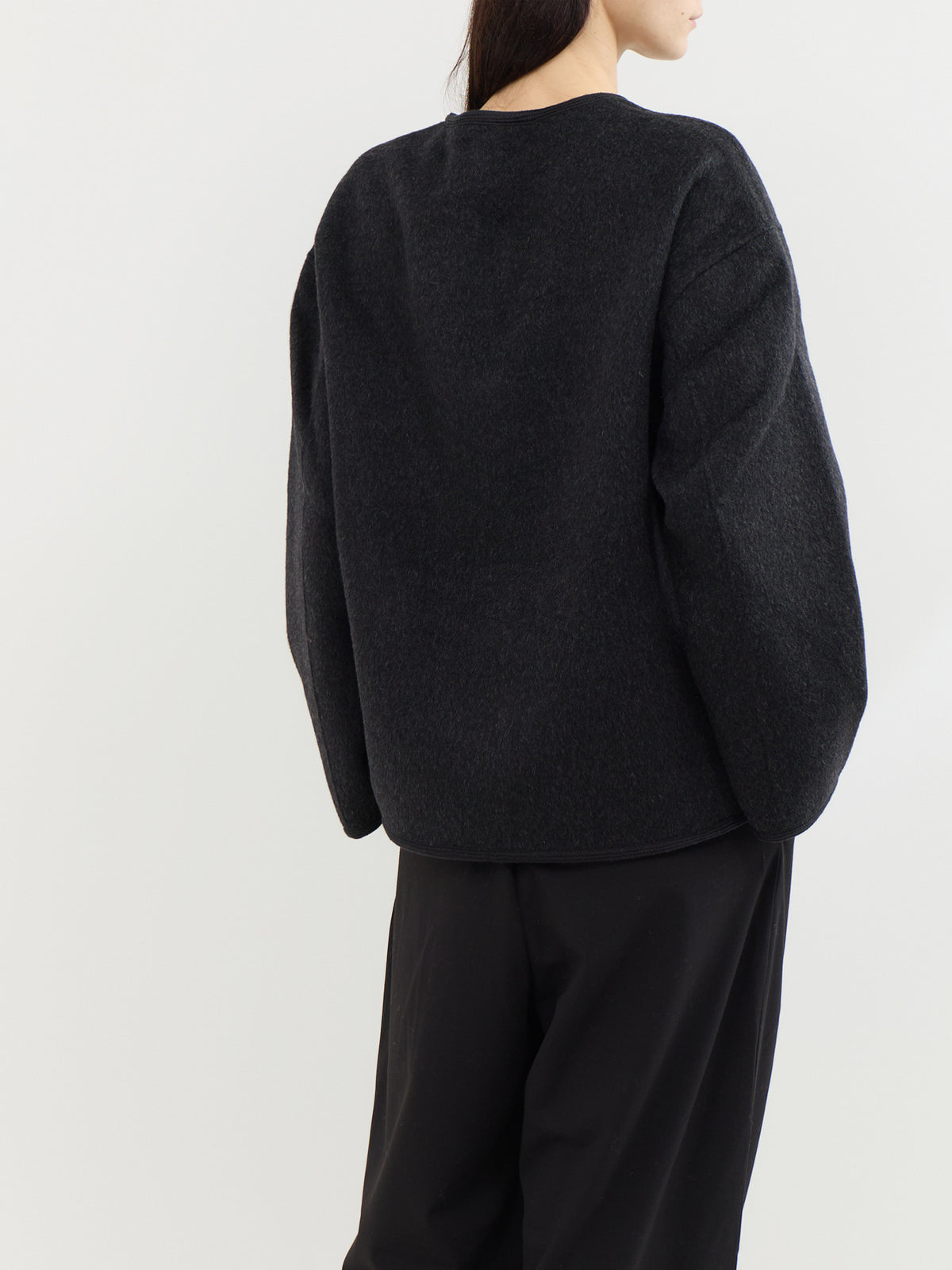 Sia Wool Coat - Dark Grey Melange