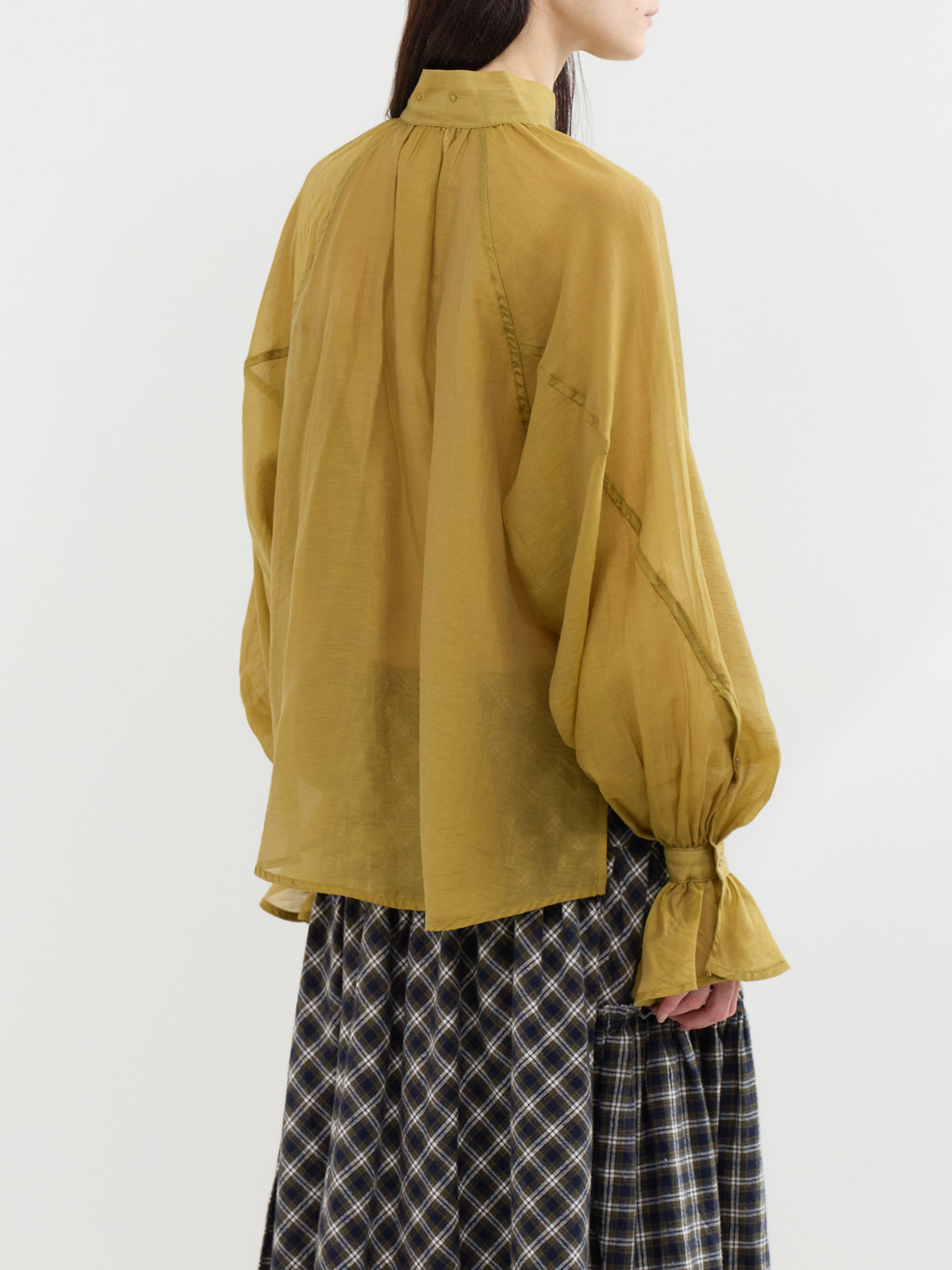 Wayo Long-Sleeved Blouse - Ecru Olive
