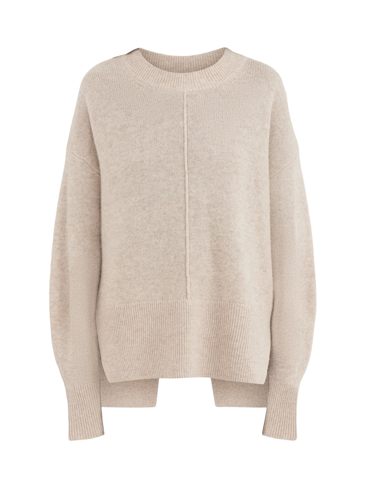Sindi Wool Crew Neck Jumper - Roasted Cashew
