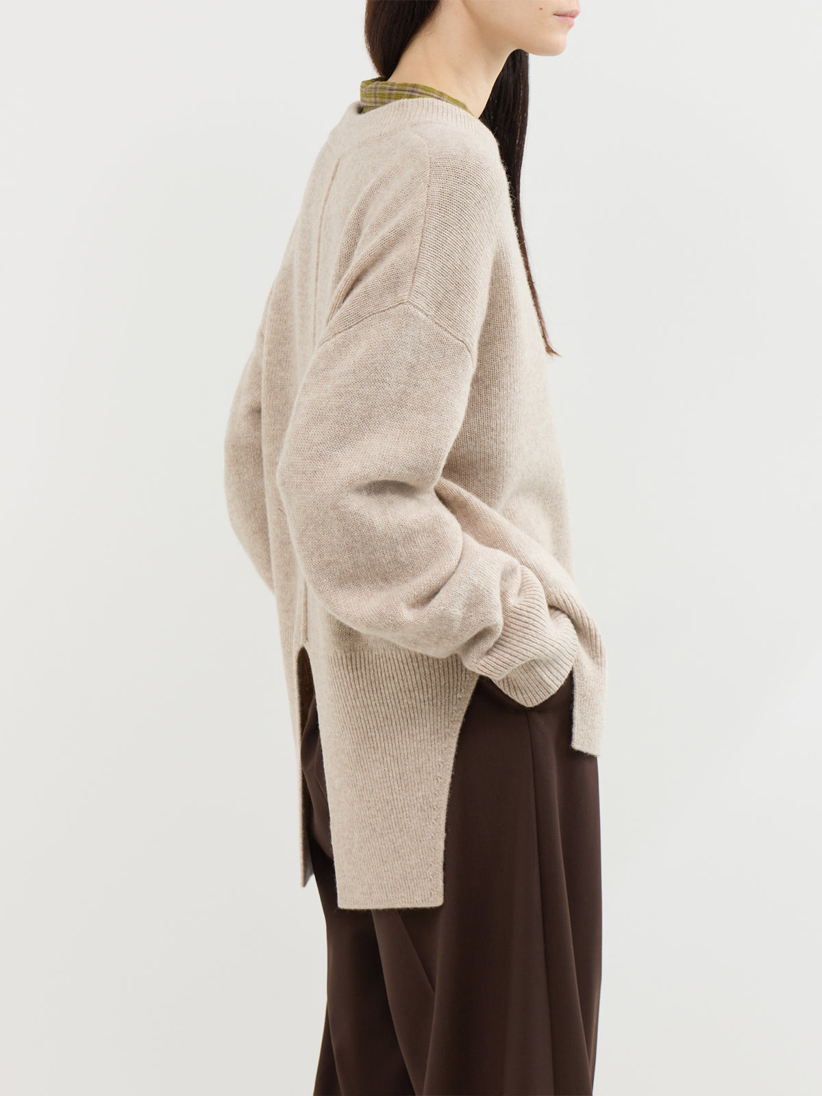 Sindi Wool Crew Neck Jumper - Roasted Cashew