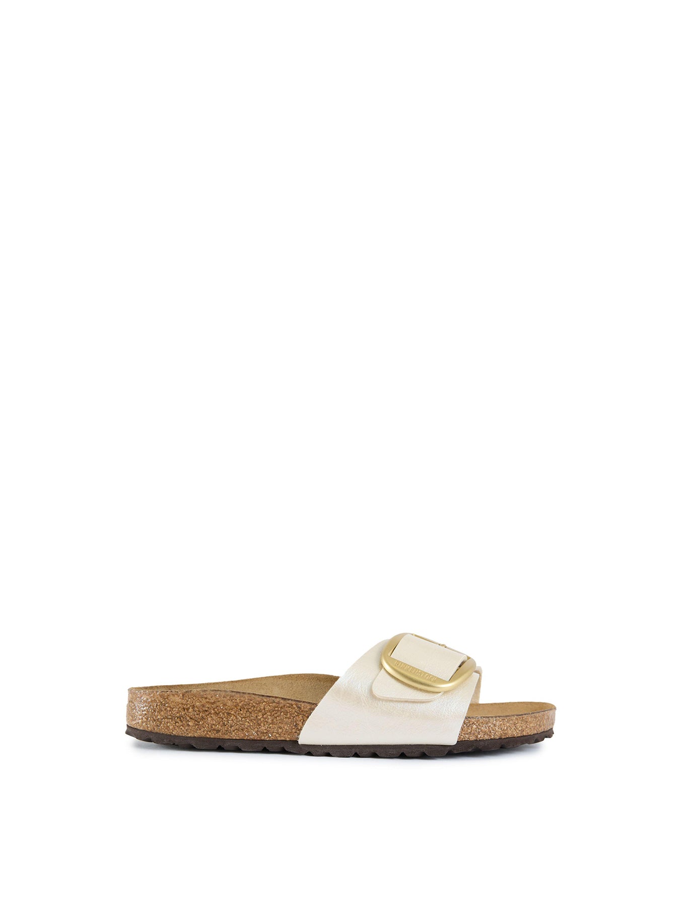 Madrid Big Buckle Sandals Pearl White