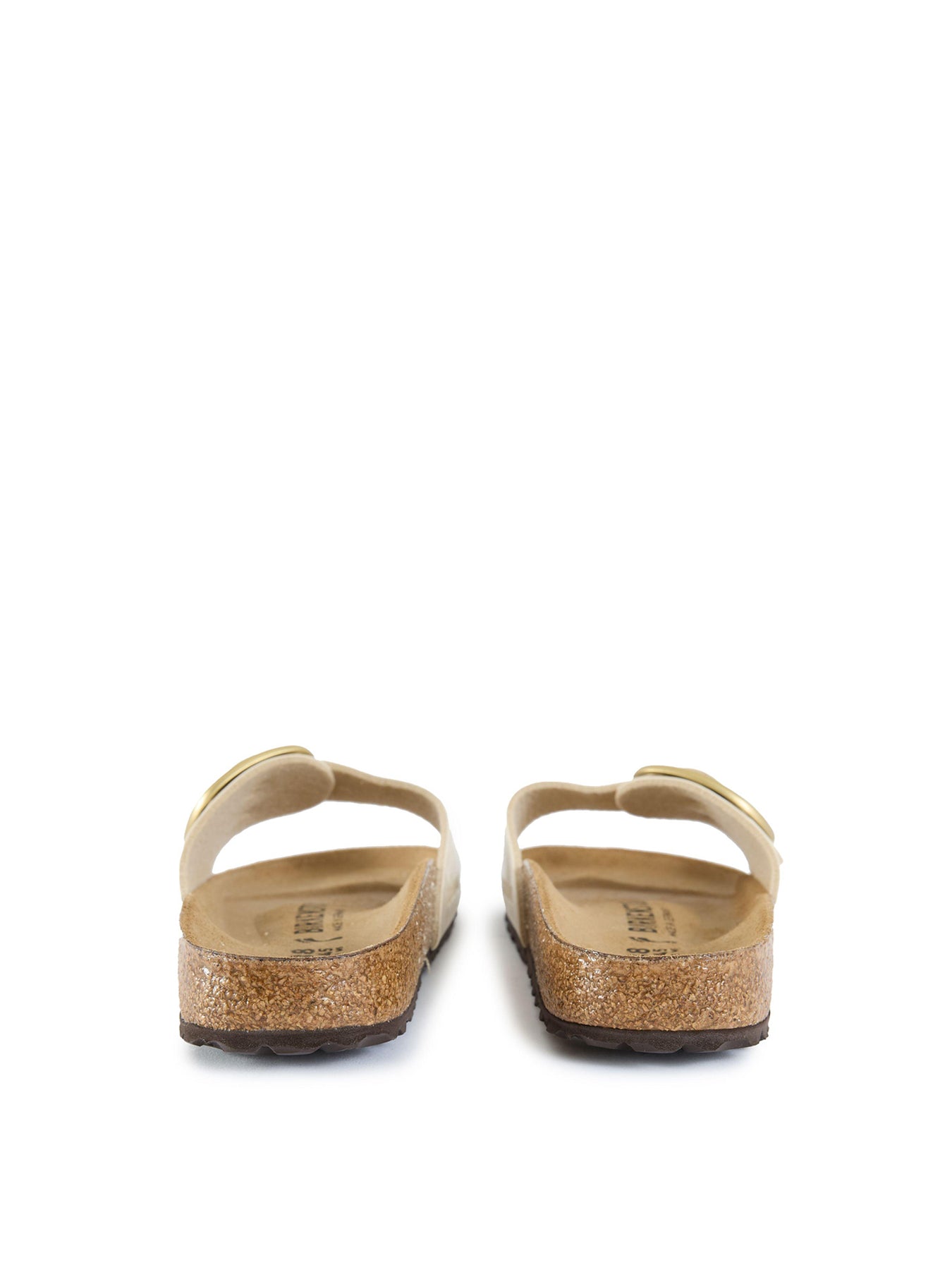 Madrid Big Buckle Sandals Pearl White