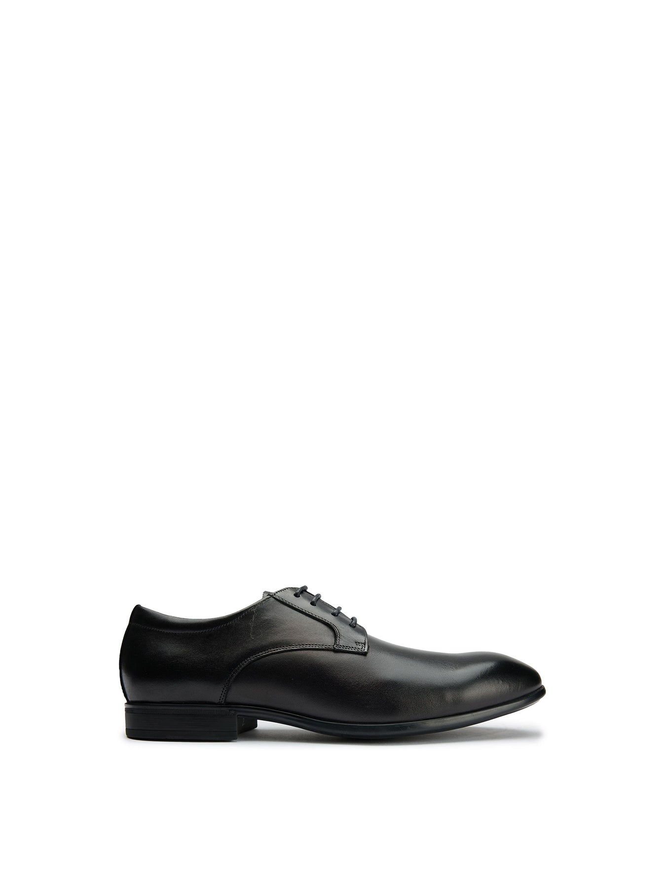 Wide Fit Derby Leather Shoes Black