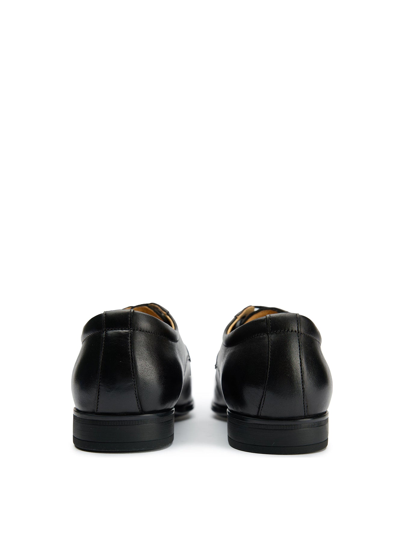 Wide Fit Derby Leather Shoes Black