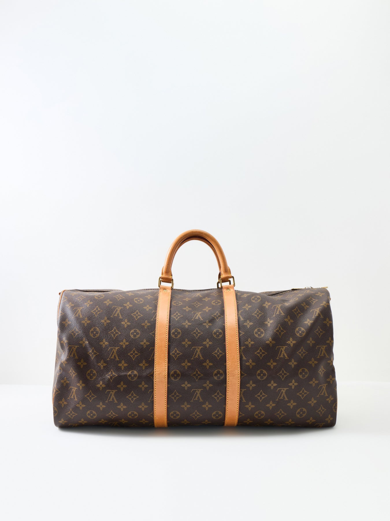 Vintage Monogram Keepall Bandoulière 55 Tote Bag Brown