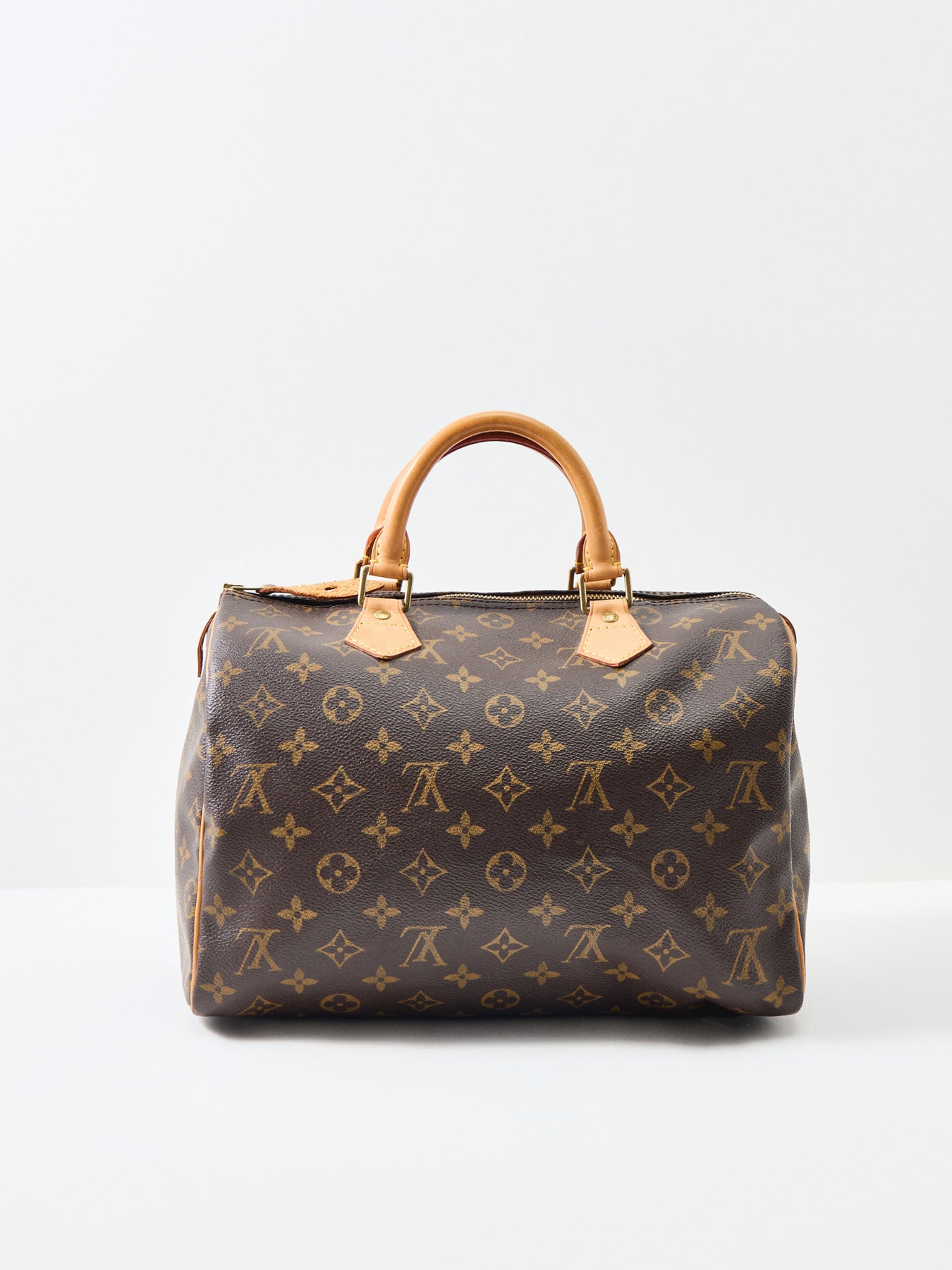 Vintage Monogram Speedy 30 Tote Bag Brown