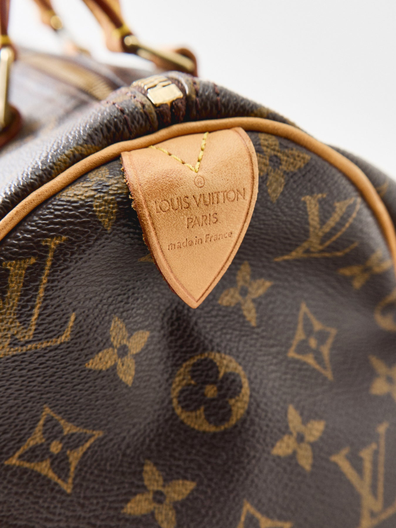 Vintage Monogram Speedy 30 Tote Bag Brown