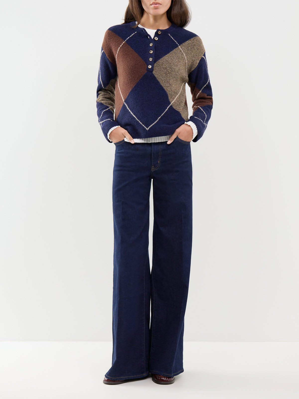 Cotton Blend The Palace Wide Leg Jeans