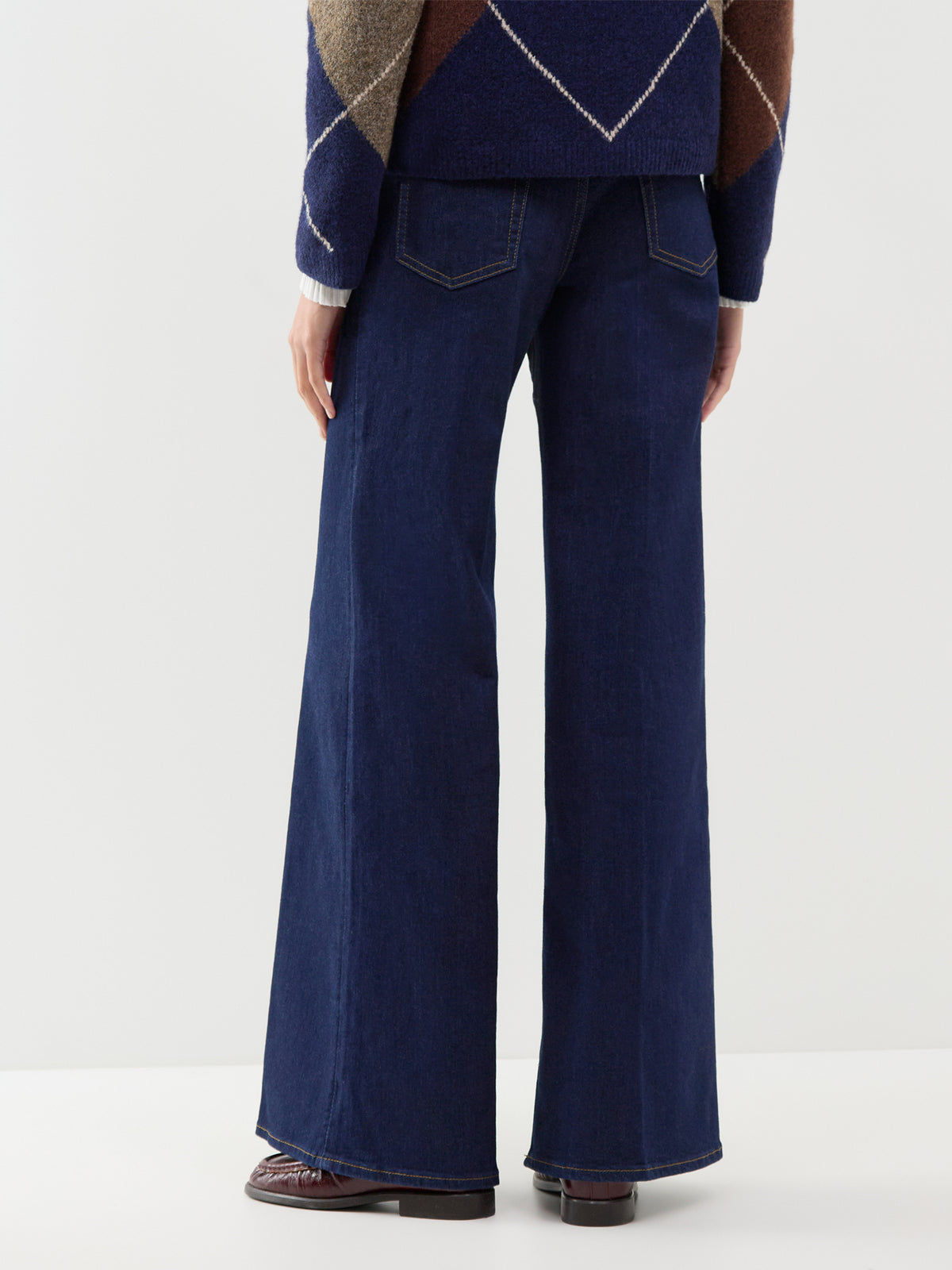 Cotton Blend The Palace Wide Leg Jeans