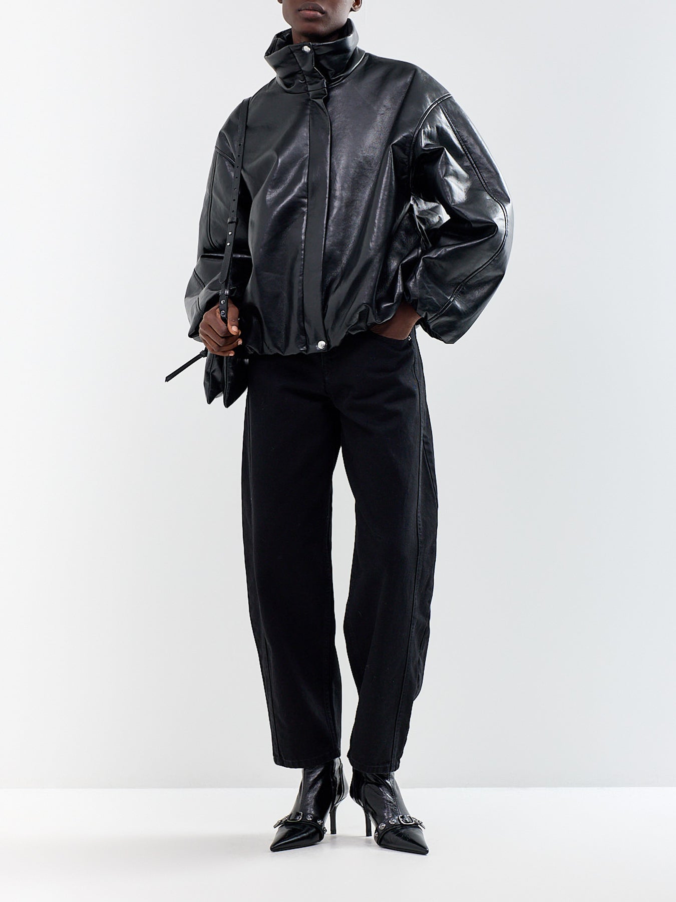 Cyrus Recycled Leather Jacket Black