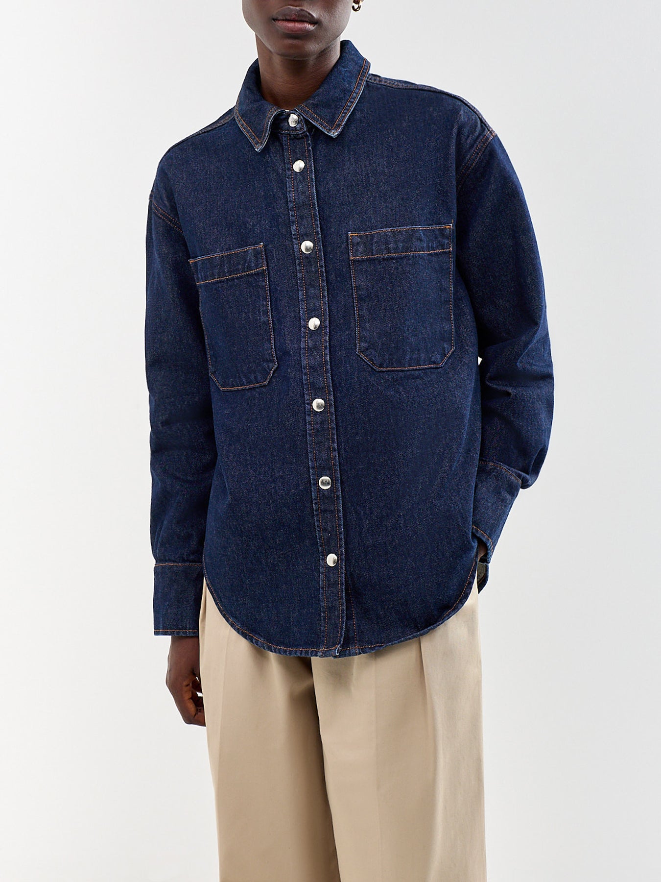 Samy Cotton Shirt Unwashed Blue