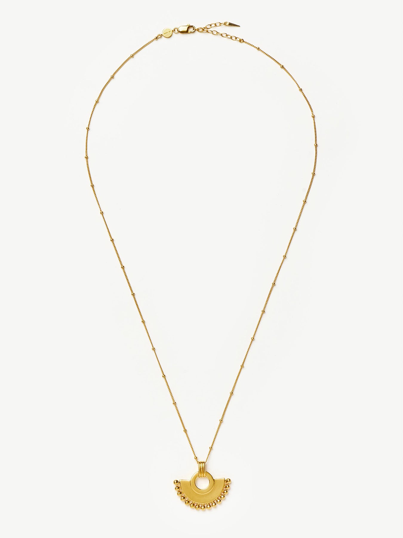 Zenyu Fan Pendant Necklace Gold
