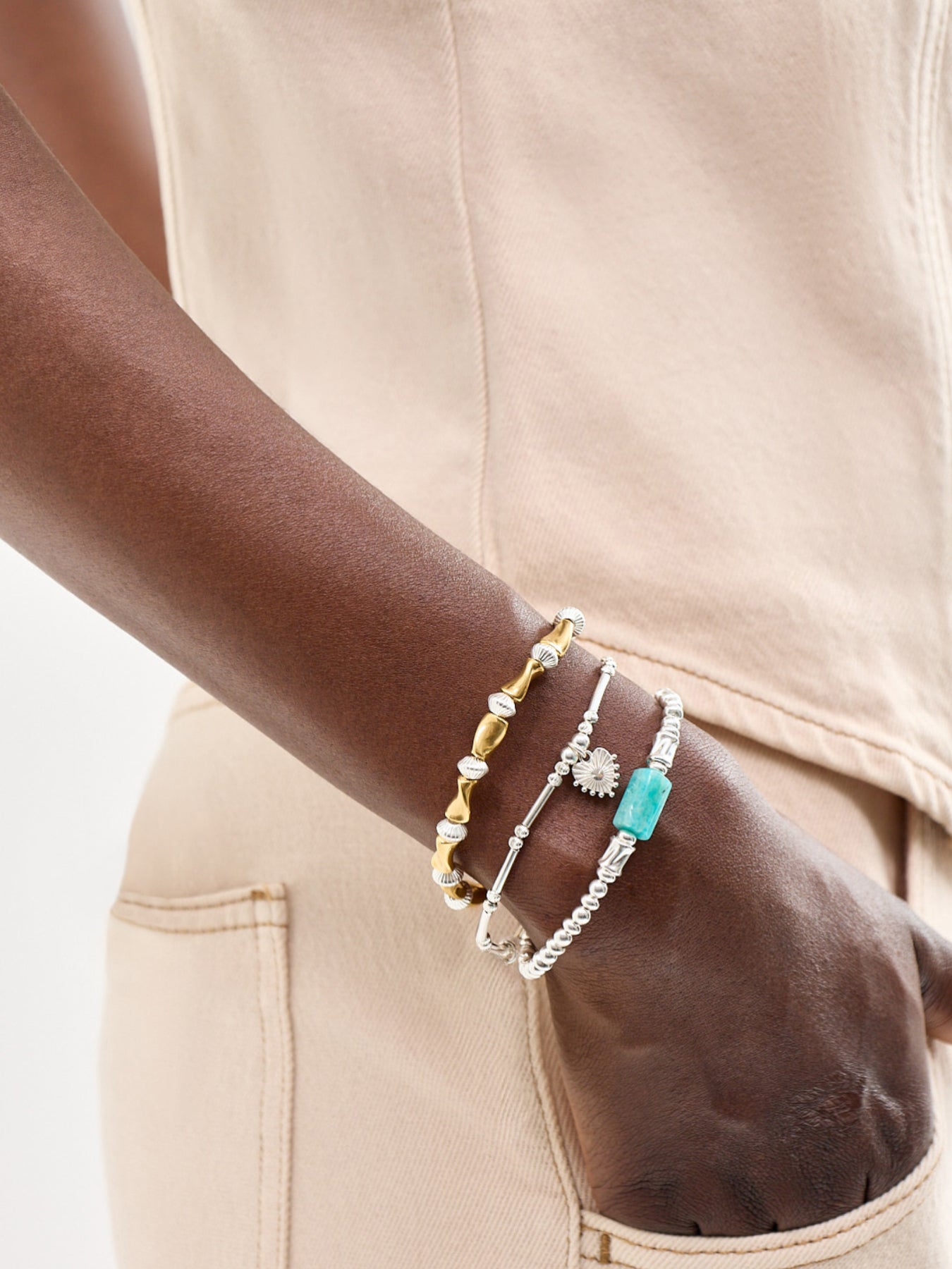 Balance Spirit Stone Bracelet Silver