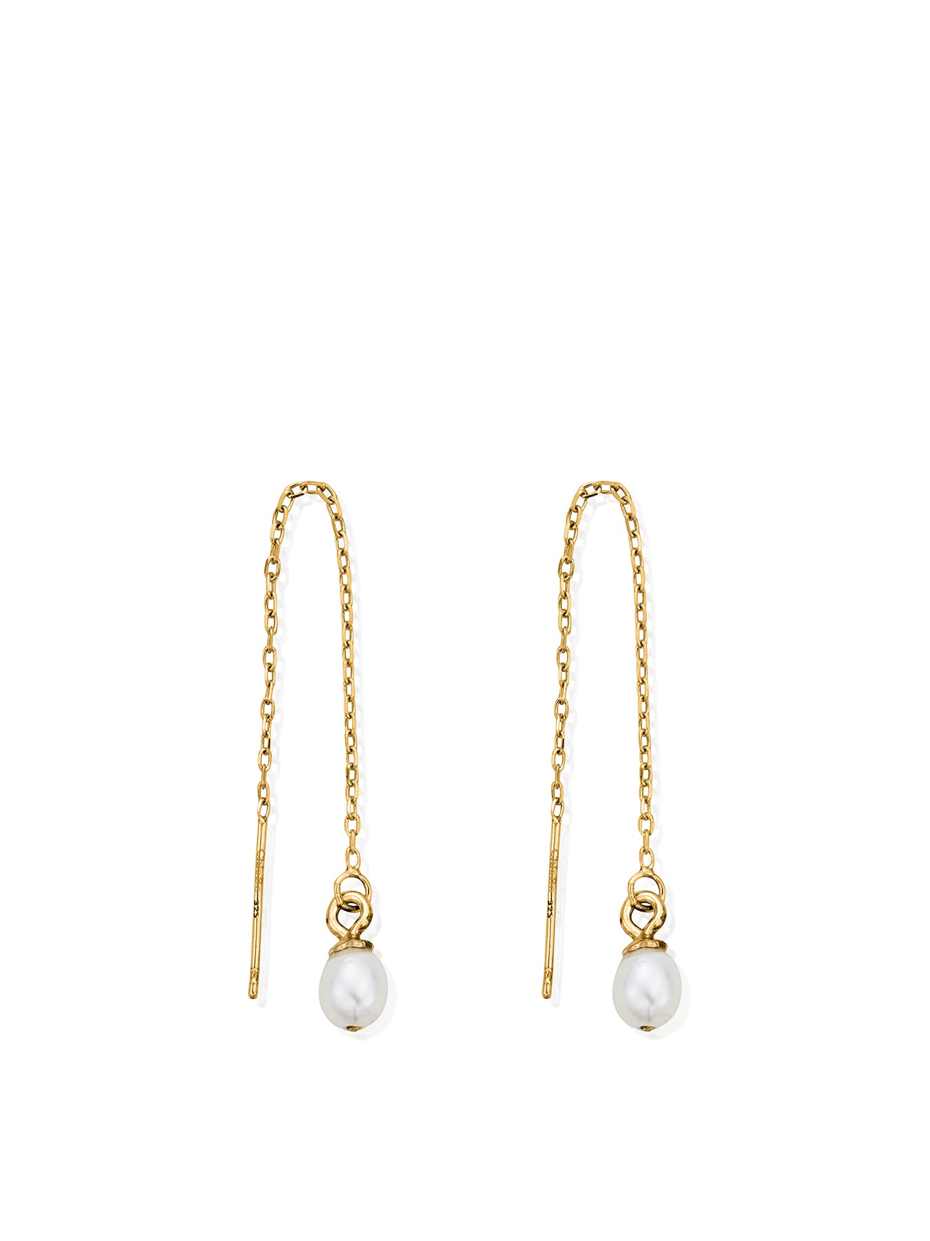 Ethereal Pearl Drop Earrings Gold