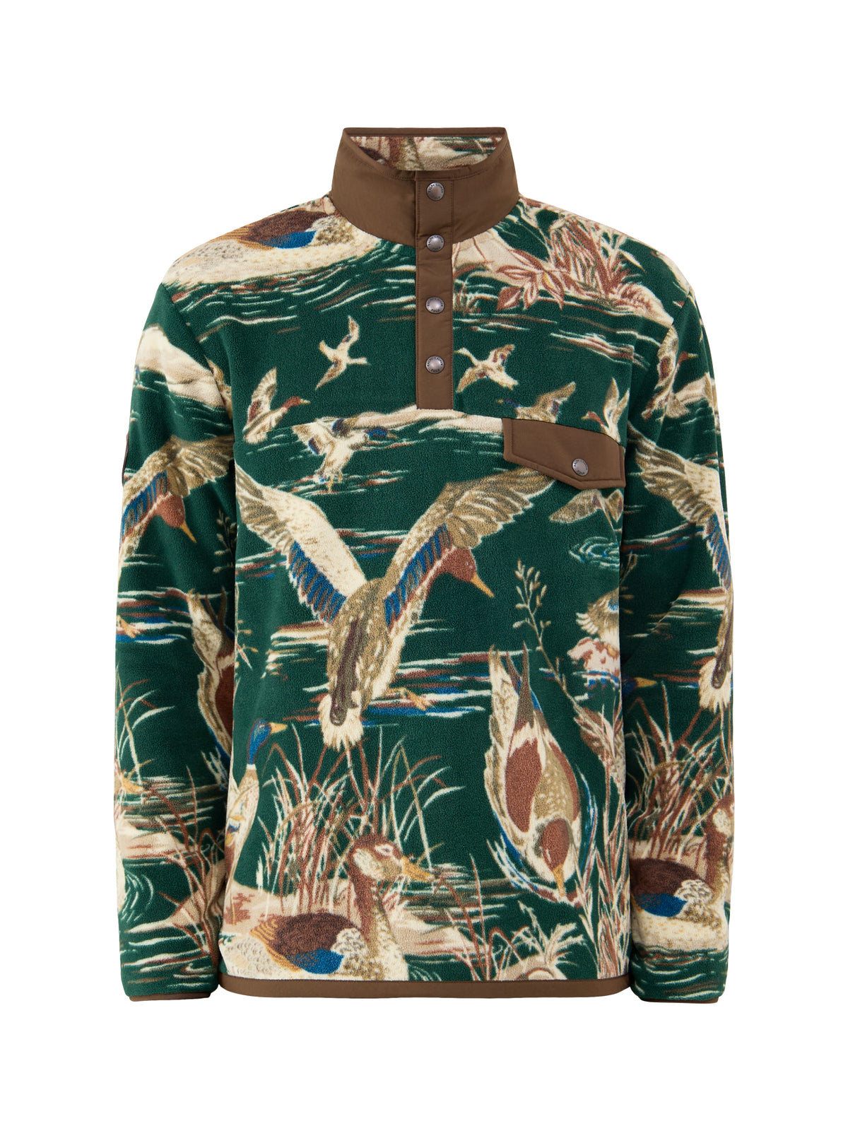 Duck Print Quarter-Zip Fleece - Multi