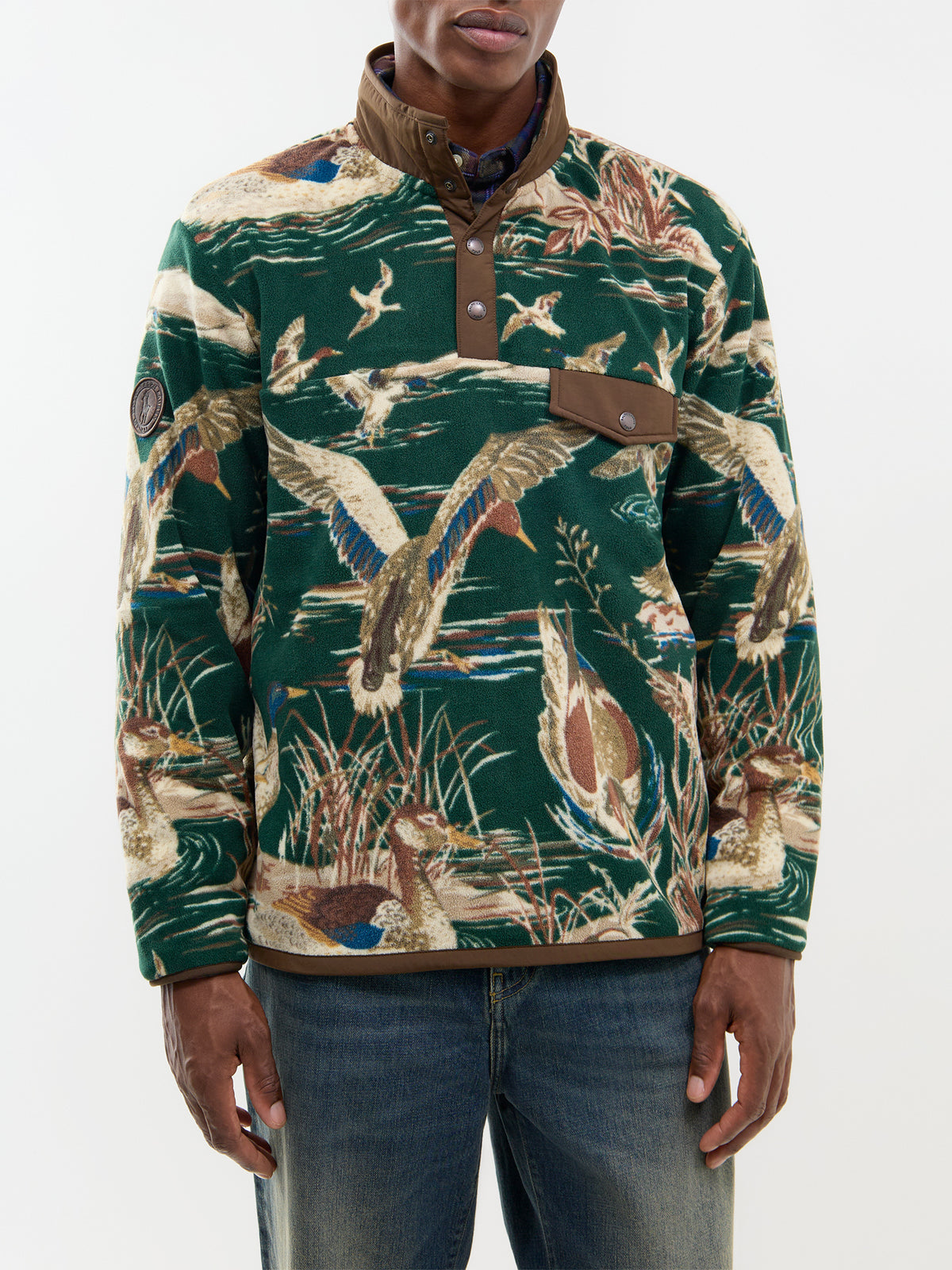 Duck Print Quarter-Zip Fleece - Multi