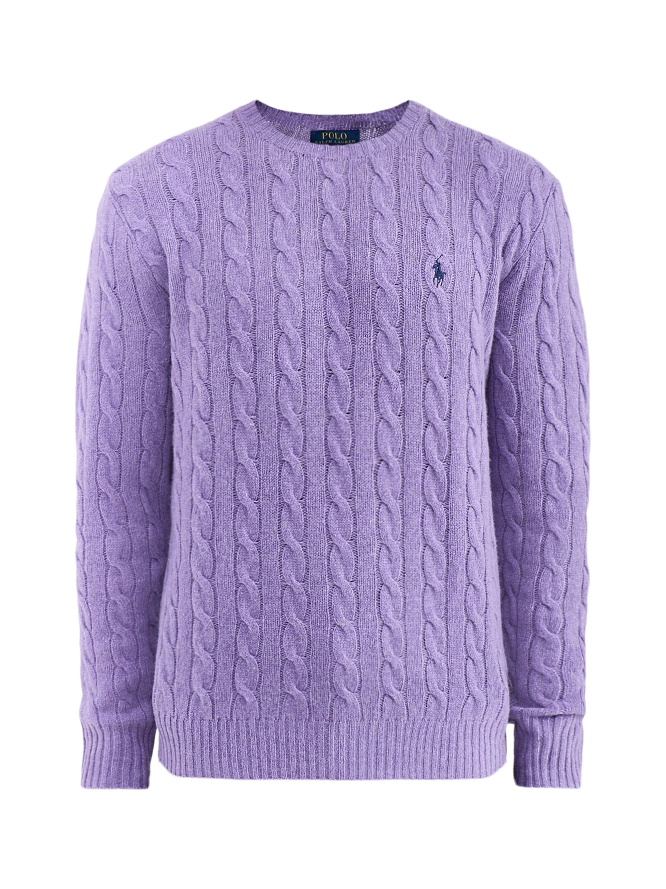 Men's Wool & Cashmere Cable Knit Crew Neck Jumper