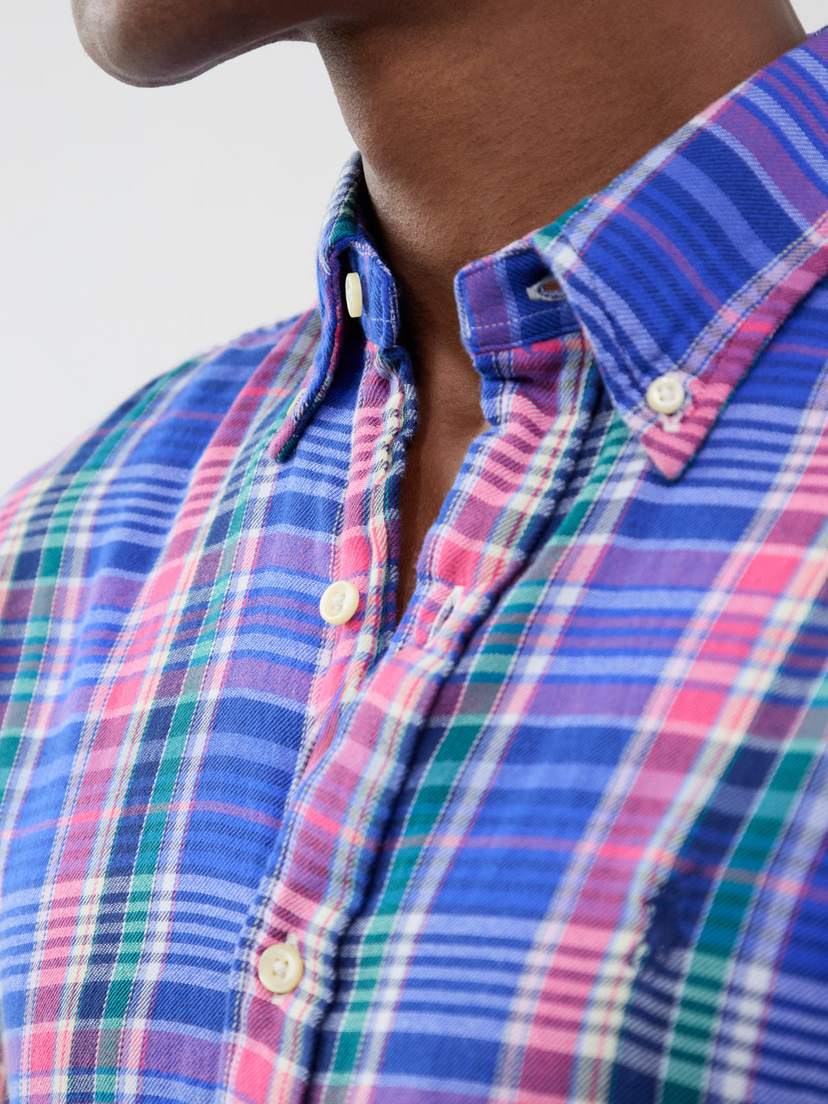 Cotton Custom Fit Double-Faced Check Shirt