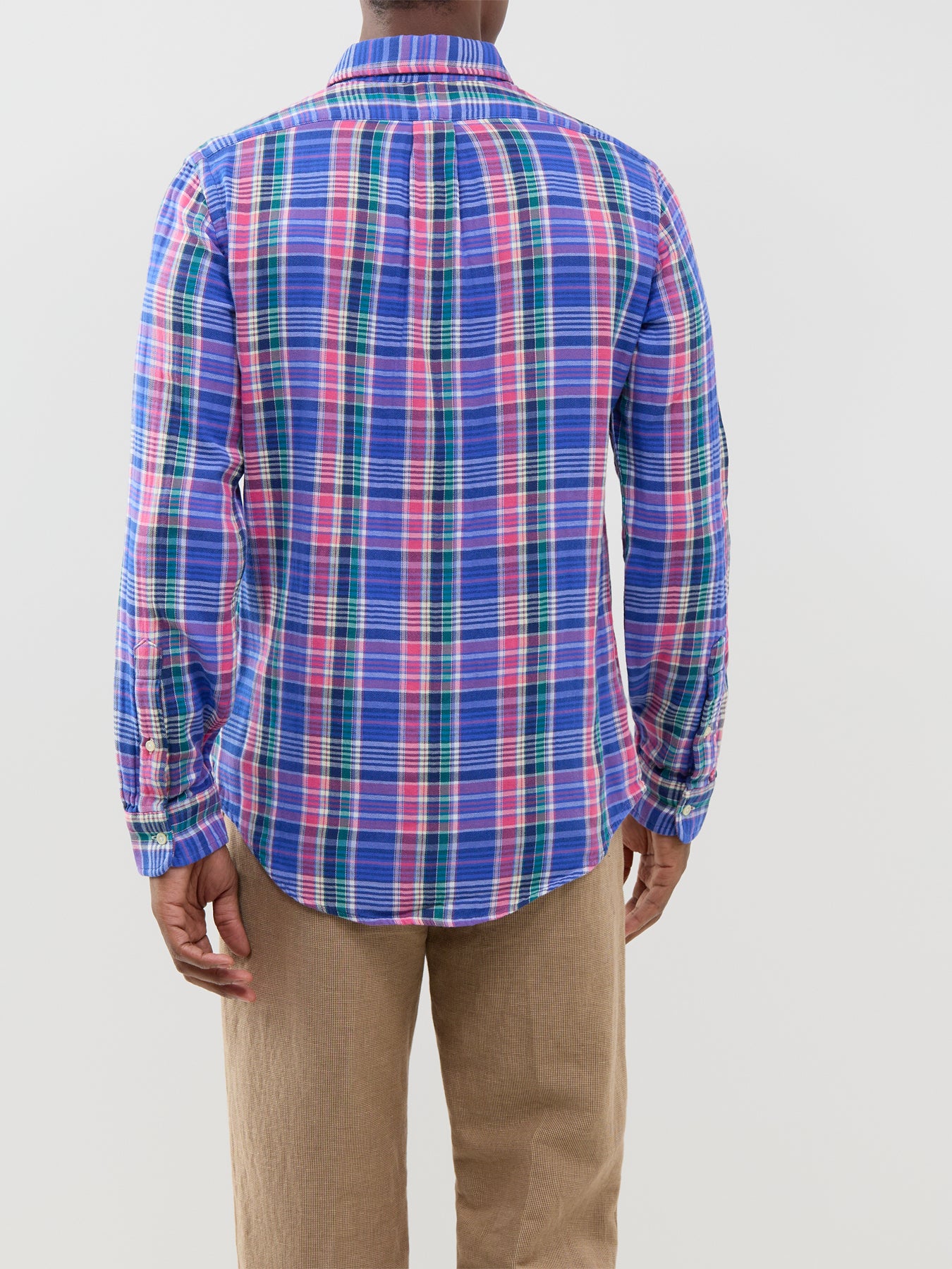 Cotton Custom Fit Double-Faced Check Shirt