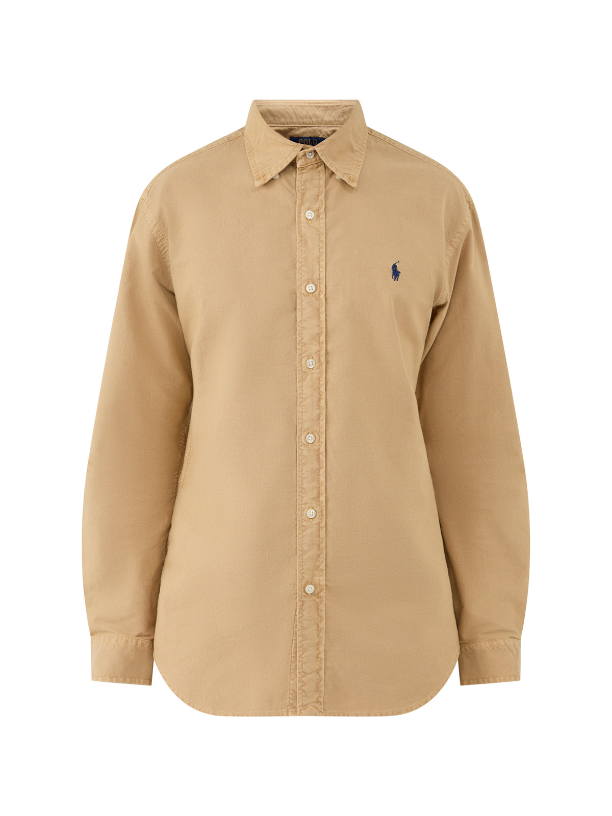 Custom Fit Garment-Dyed Cotton Oxford Shirt - Classic Camel