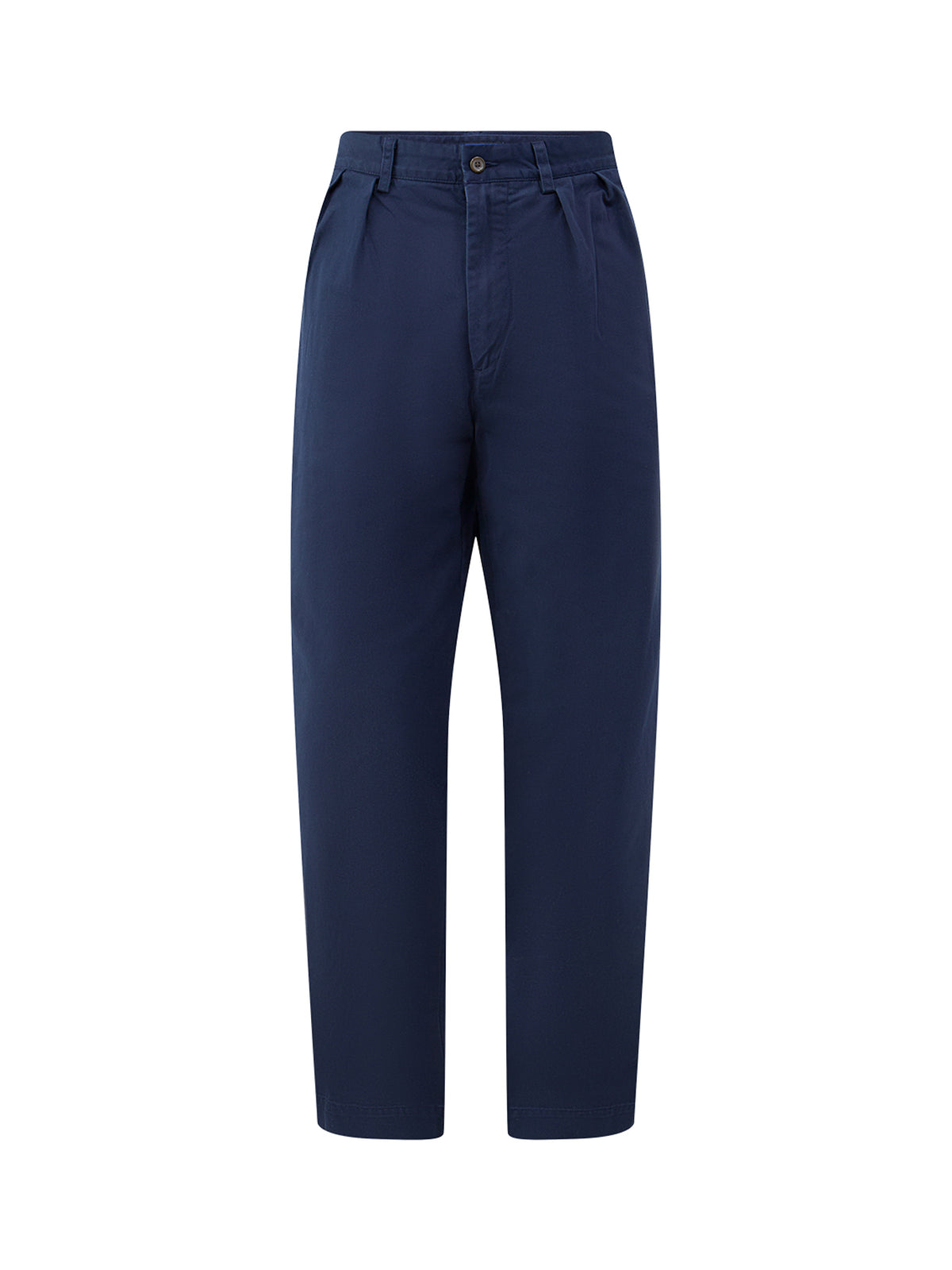 Bedford Pleated Cotton Chinos - Aviator Navy