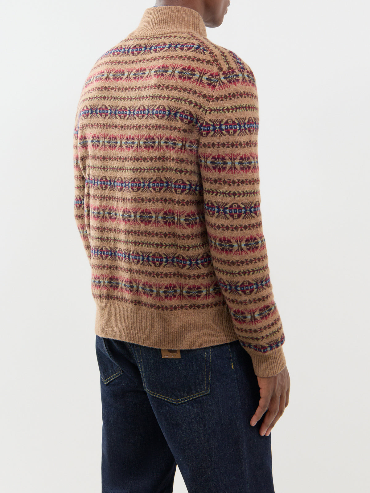 Fair Isle Wool Quarter-Zip Jumper - Multi