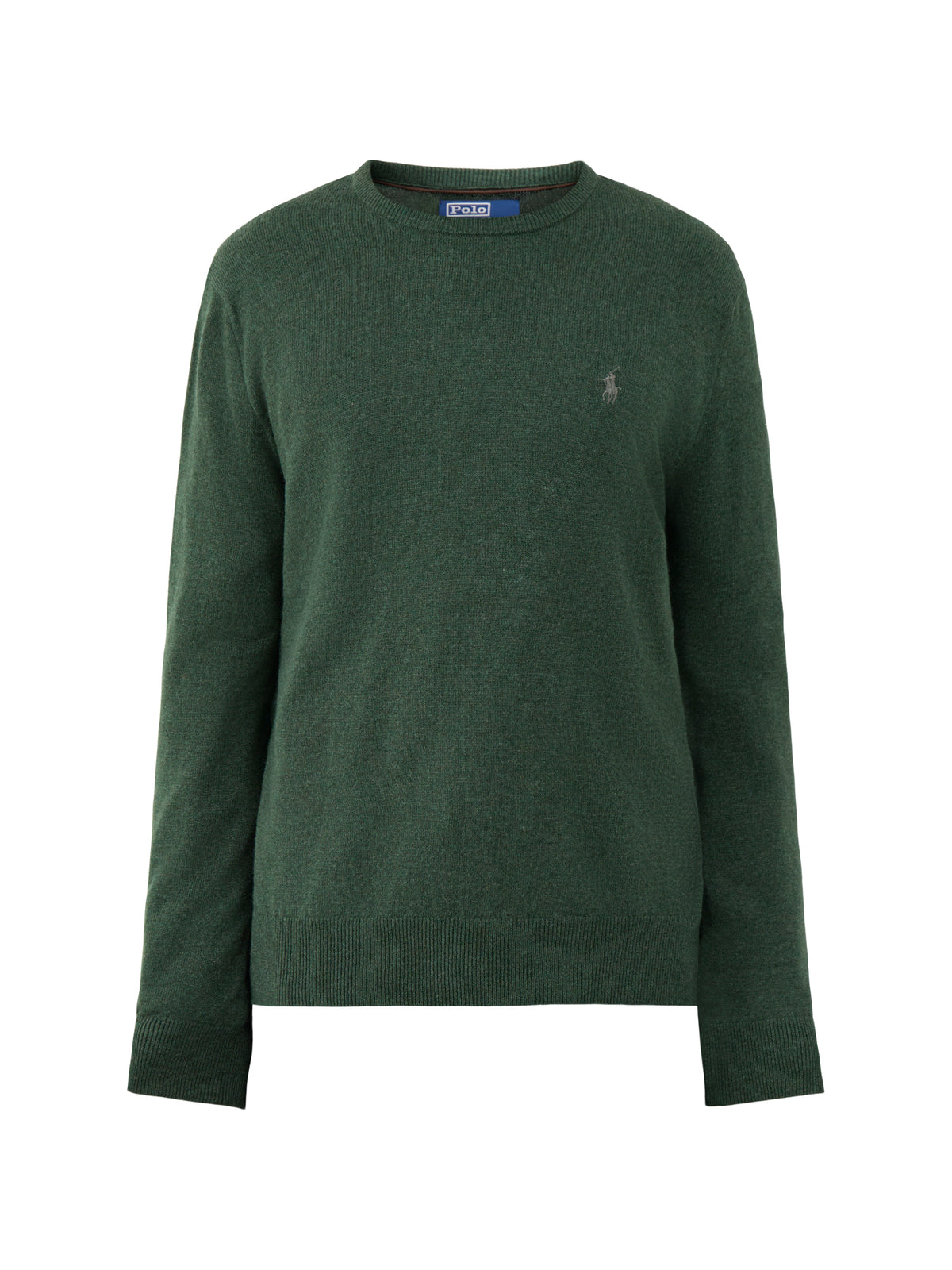 Wool Crew Neck Knitted Jumper - Lodgepole Pine Heather