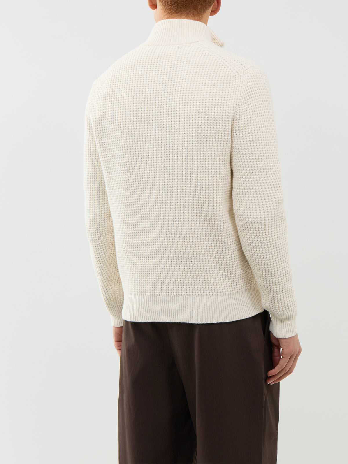 Textured Quarter-Zip Knitted Jumper