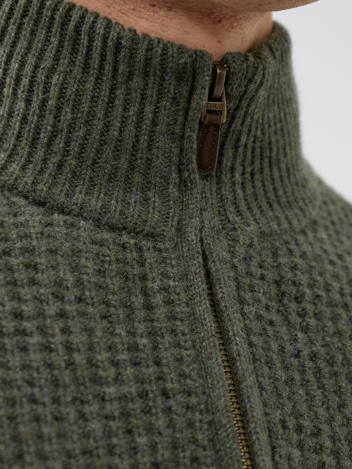 Textured Quarter-Zip Knitted Jumper