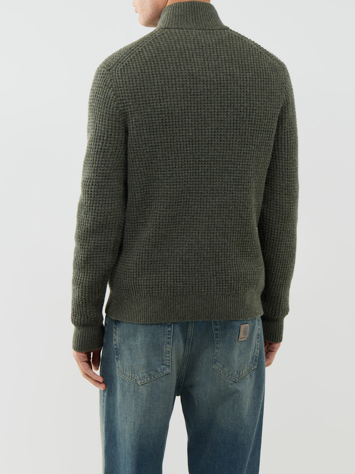 Textured Quarter-Zip Knitted Jumper