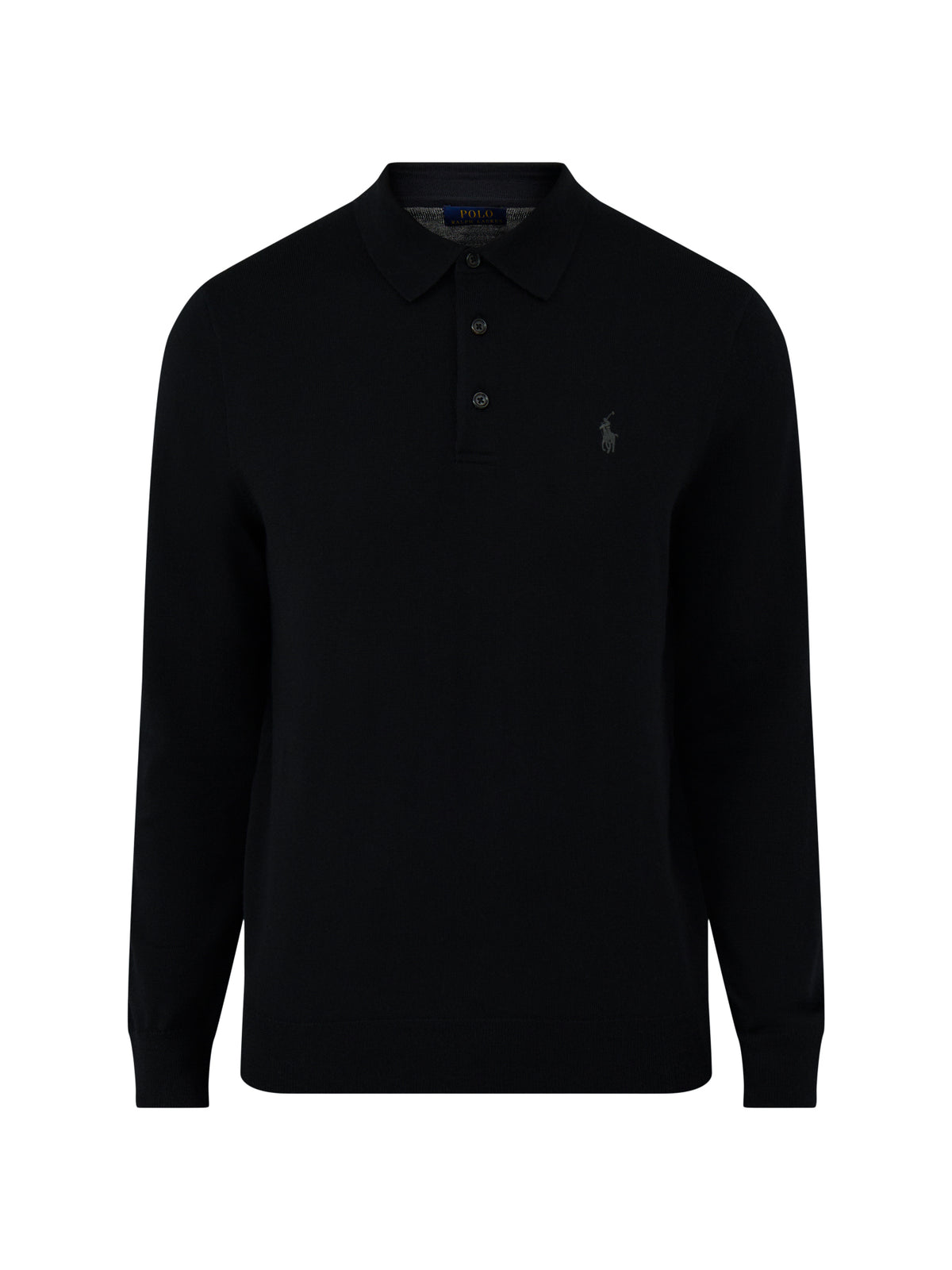 Wool Long Sleeve Polo Knit