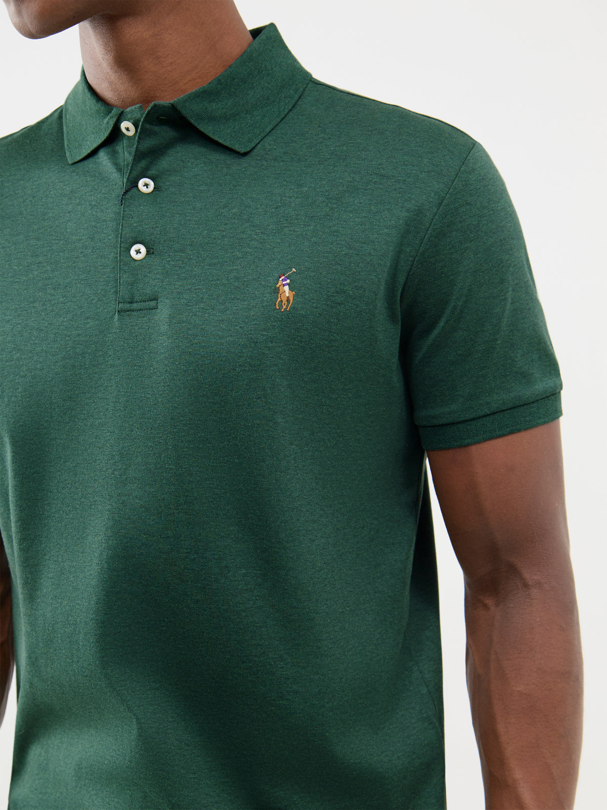 Pima Cotton Soft Touch Polo Shirt - Scotch Pine Heather
