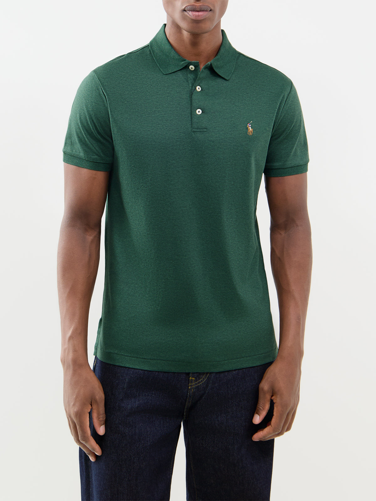 Pima Cotton Soft Touch Polo Shirt - Scotch Pine Heather