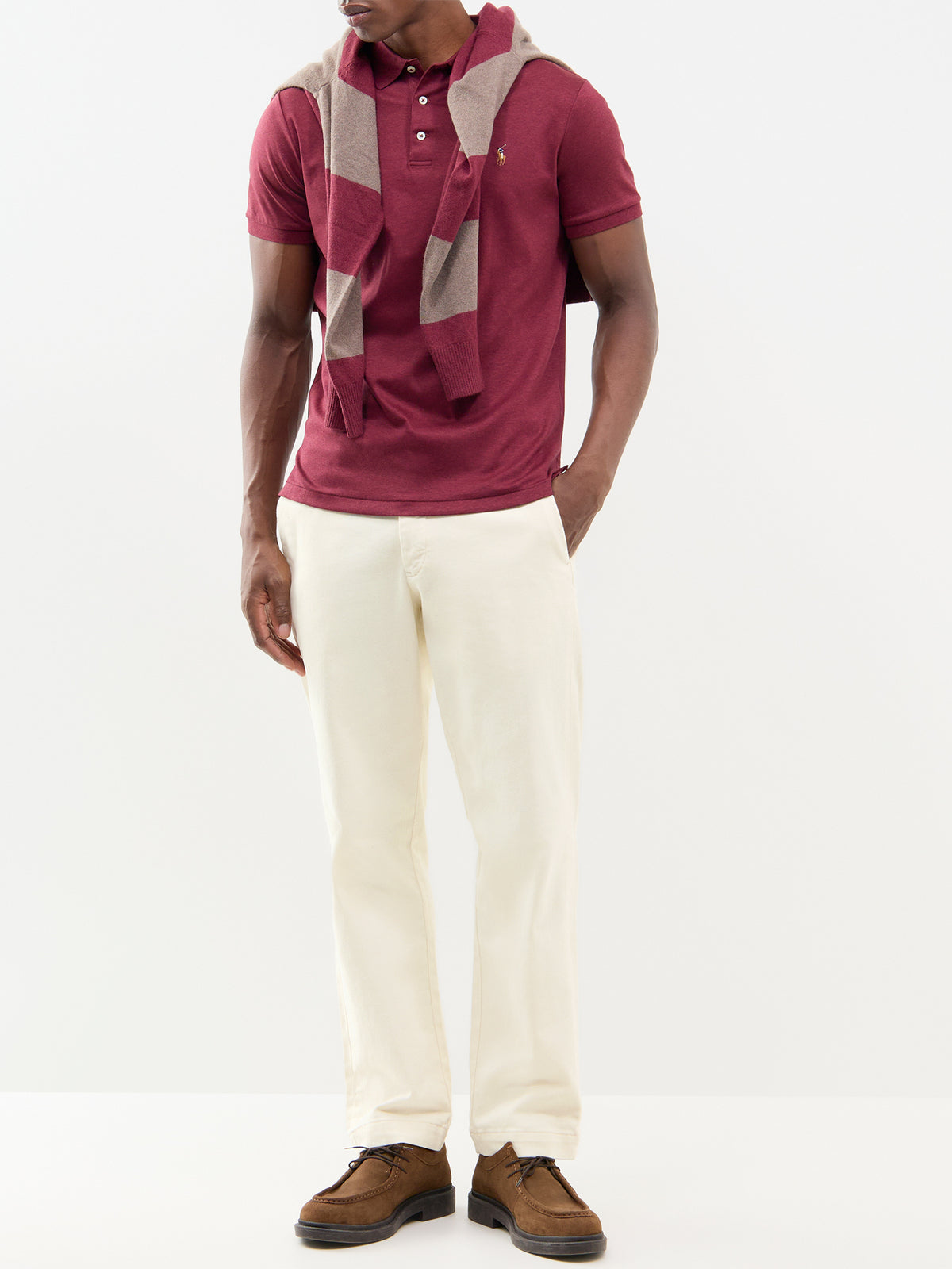 Pima Cotton Soft Touch Polo Shirt - Spring Wine Heather