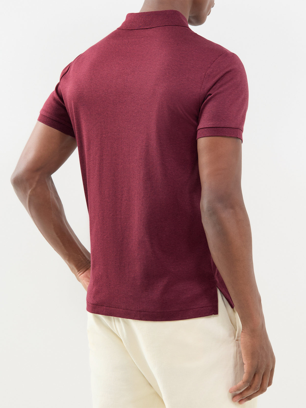 Pima Cotton Soft Touch Polo Shirt - Spring Wine Heather