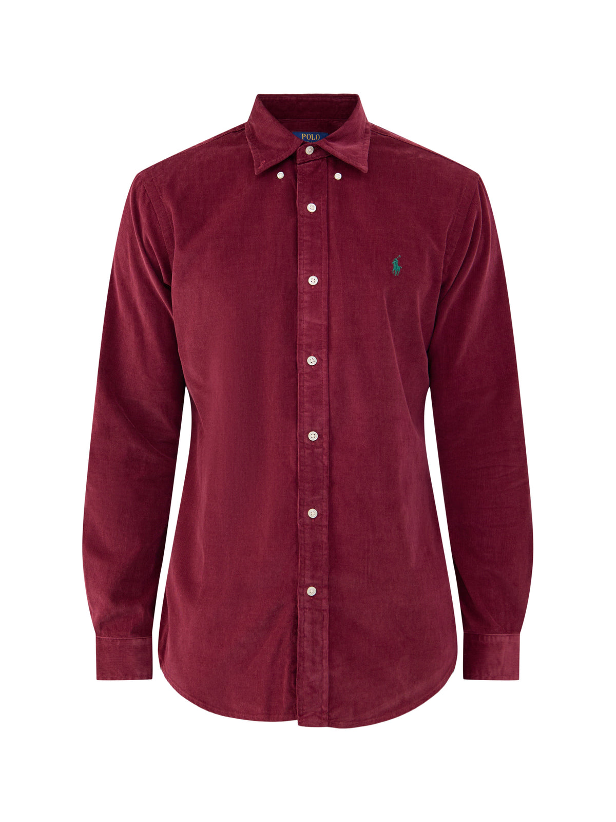 Custom Fit Cotton Corduroy Shirt - Burgundy