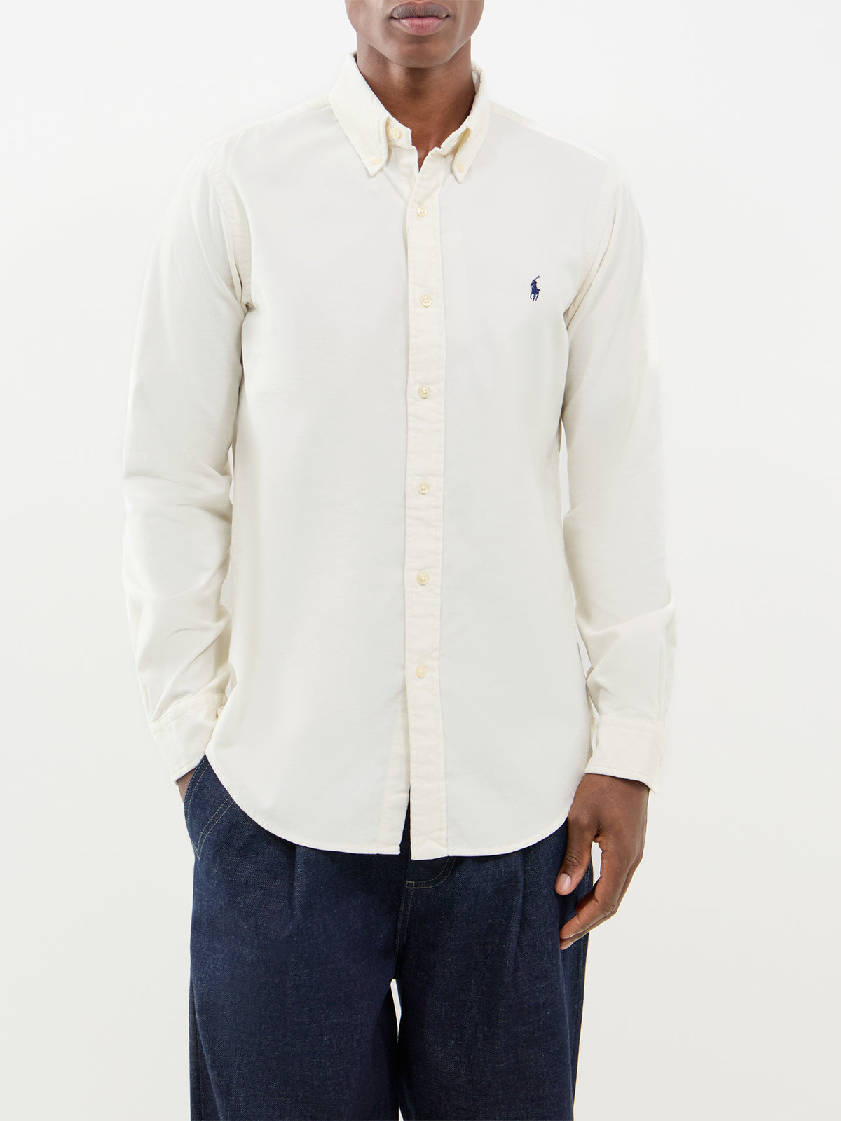Custom Fit Cotton Corduroy Shirt - Clubhouse Cream