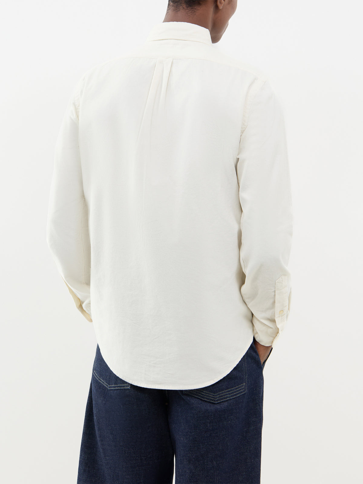 Custom Fit Cotton Corduroy Shirt - Clubhouse Cream