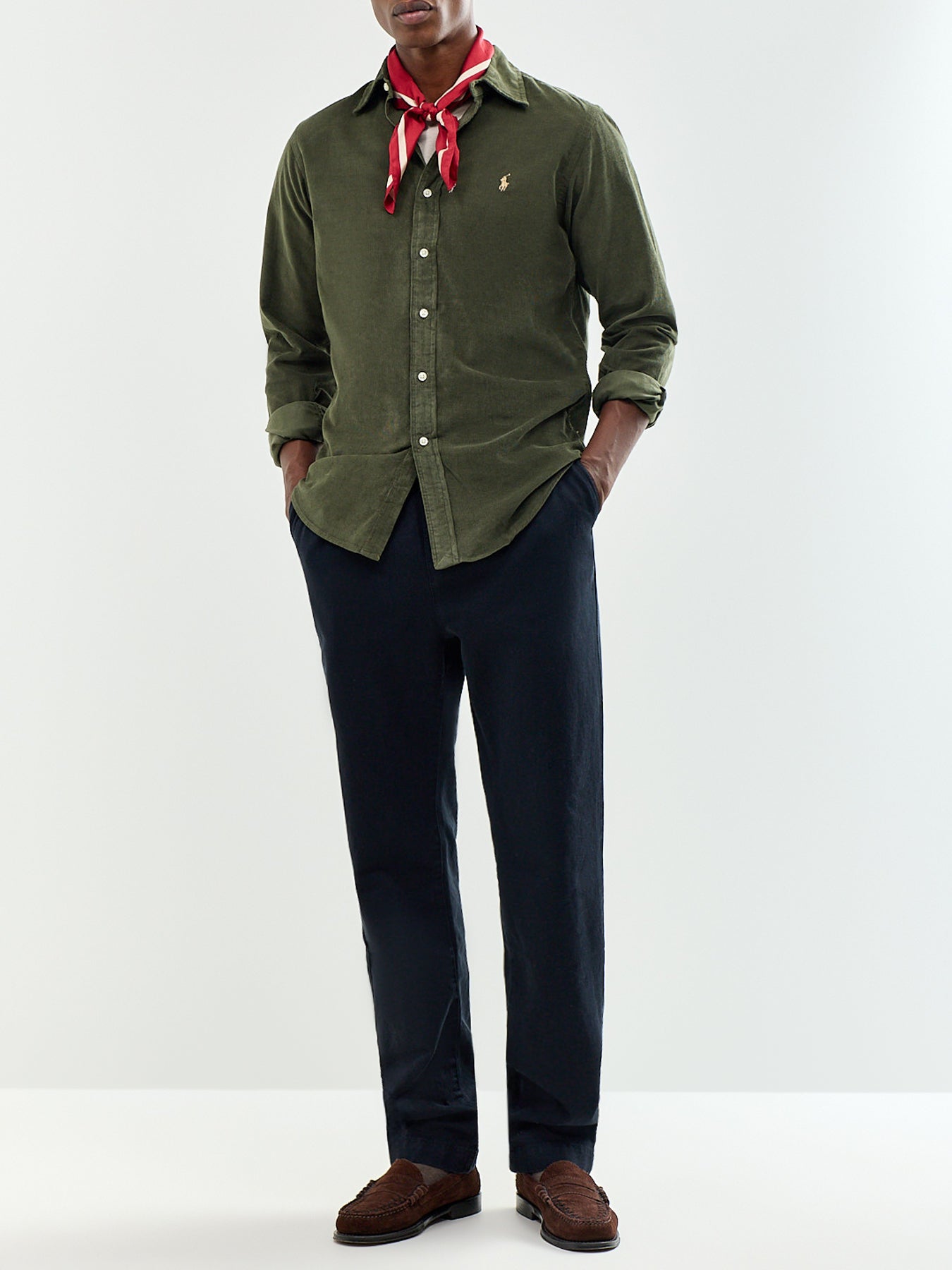 Men's Custom Fit Cotton Corduroy Shirt