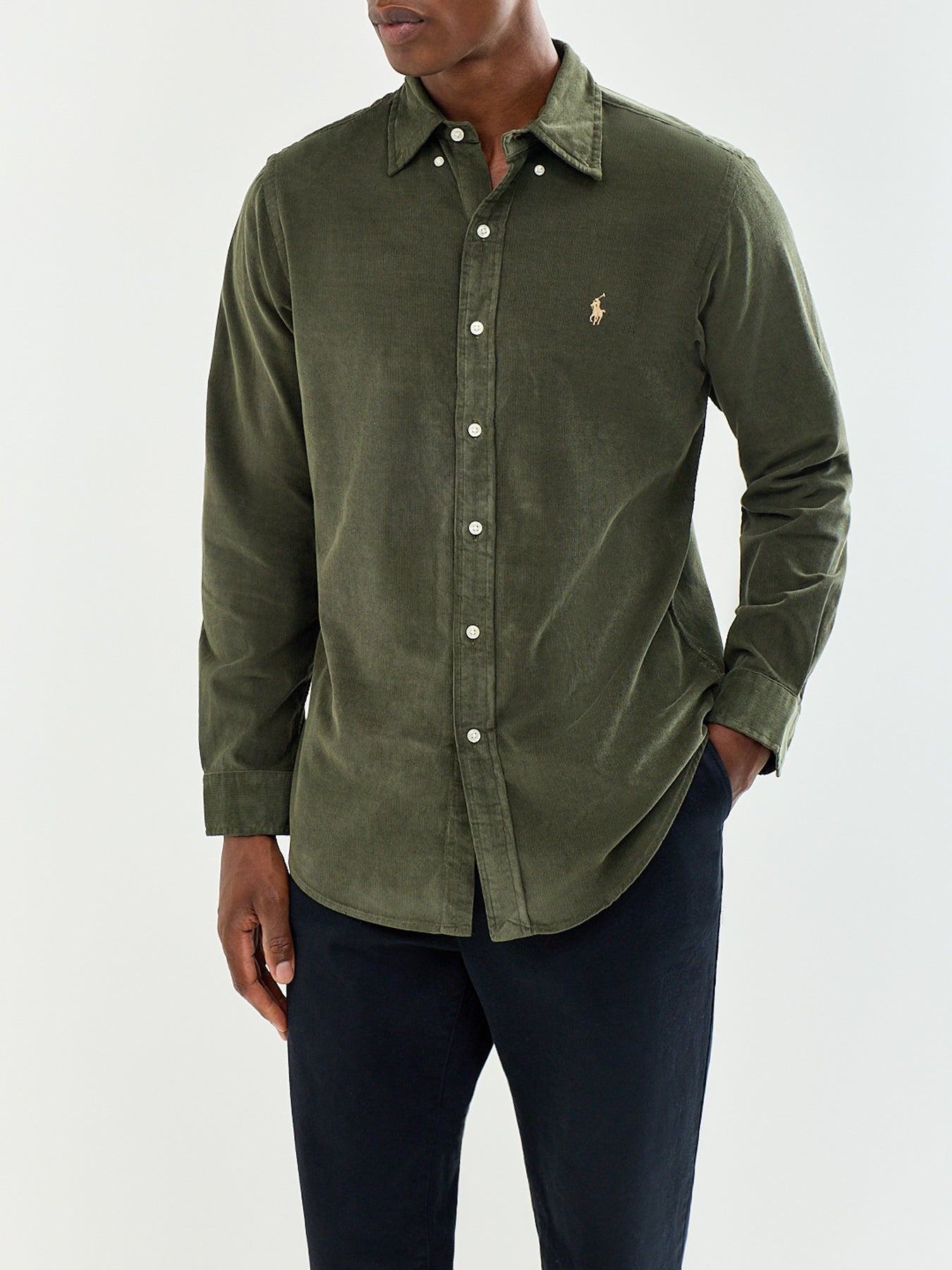 Men's Custom Fit Cotton Corduroy Shirt
