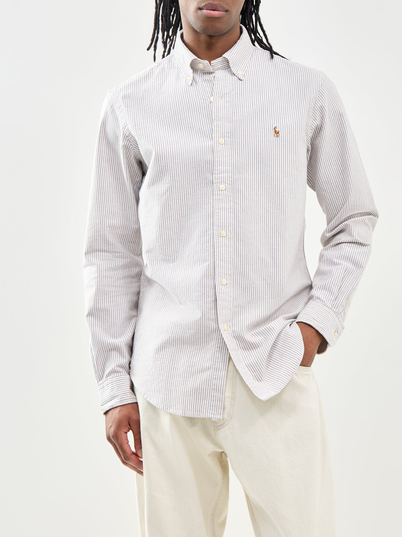 Custom Fit Stripe Oxford Shirt