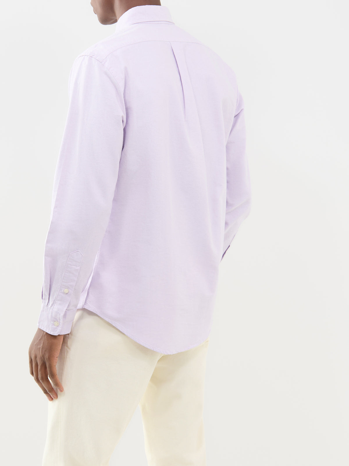 Custom Fit Cotton Oxford Shirt - Light Lilac