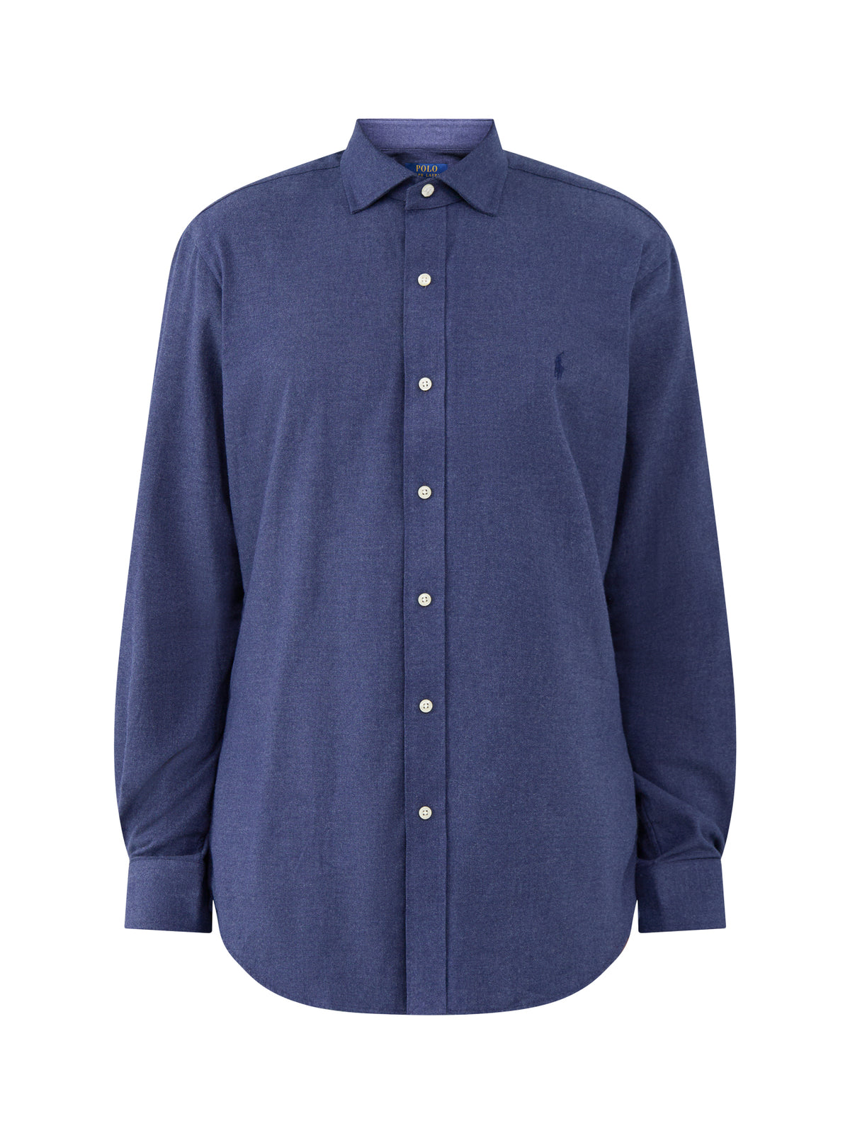 Custom Fit Cotton Blend Soft Twill Shirt - Spring Navy Heather