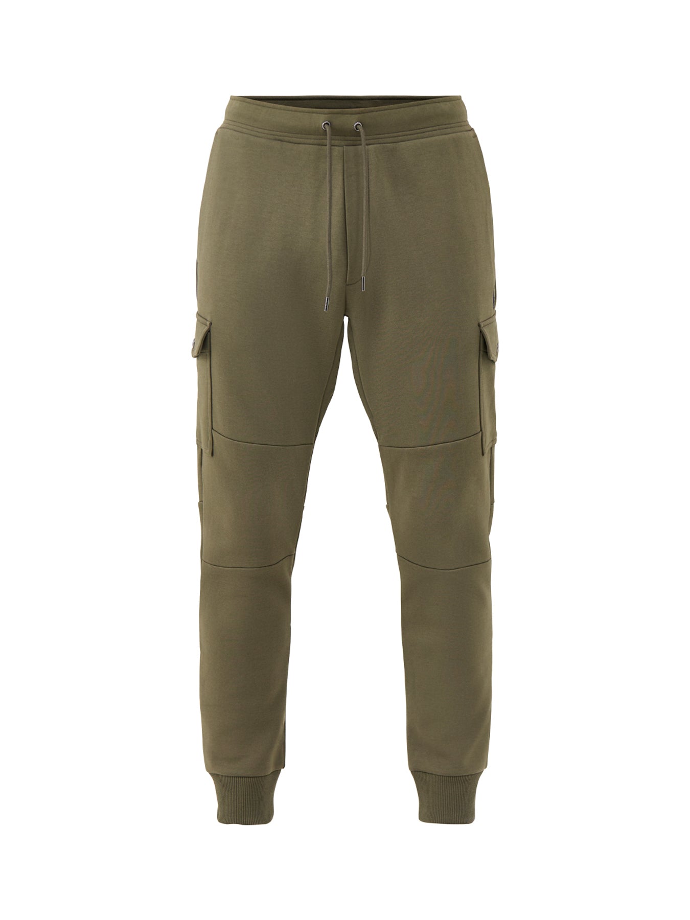 Double Knit Cargo Trousers Olive