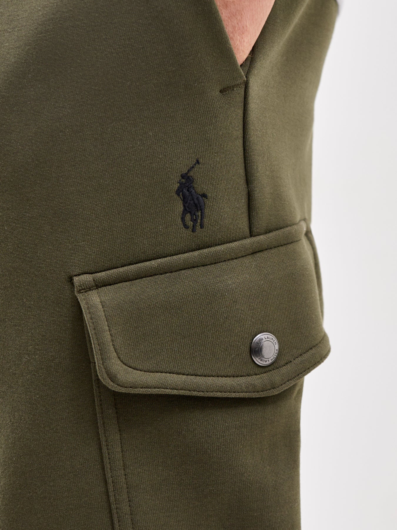 Double Knit Cargo Trousers Olive